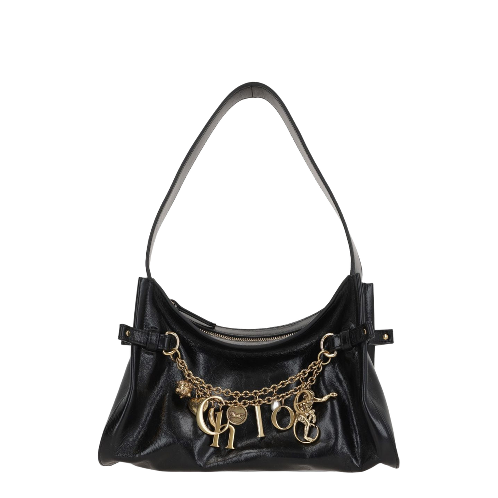 Charms Hobo Bag in Shiny Leather