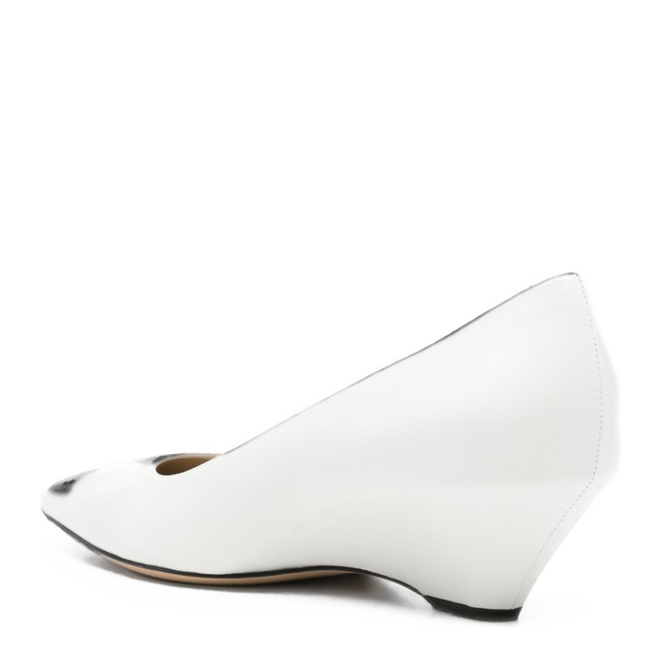 MAYFEYR - The Row - White Pointed Toe Wedge Heel Slip On Shoes - F1904SL1OPW