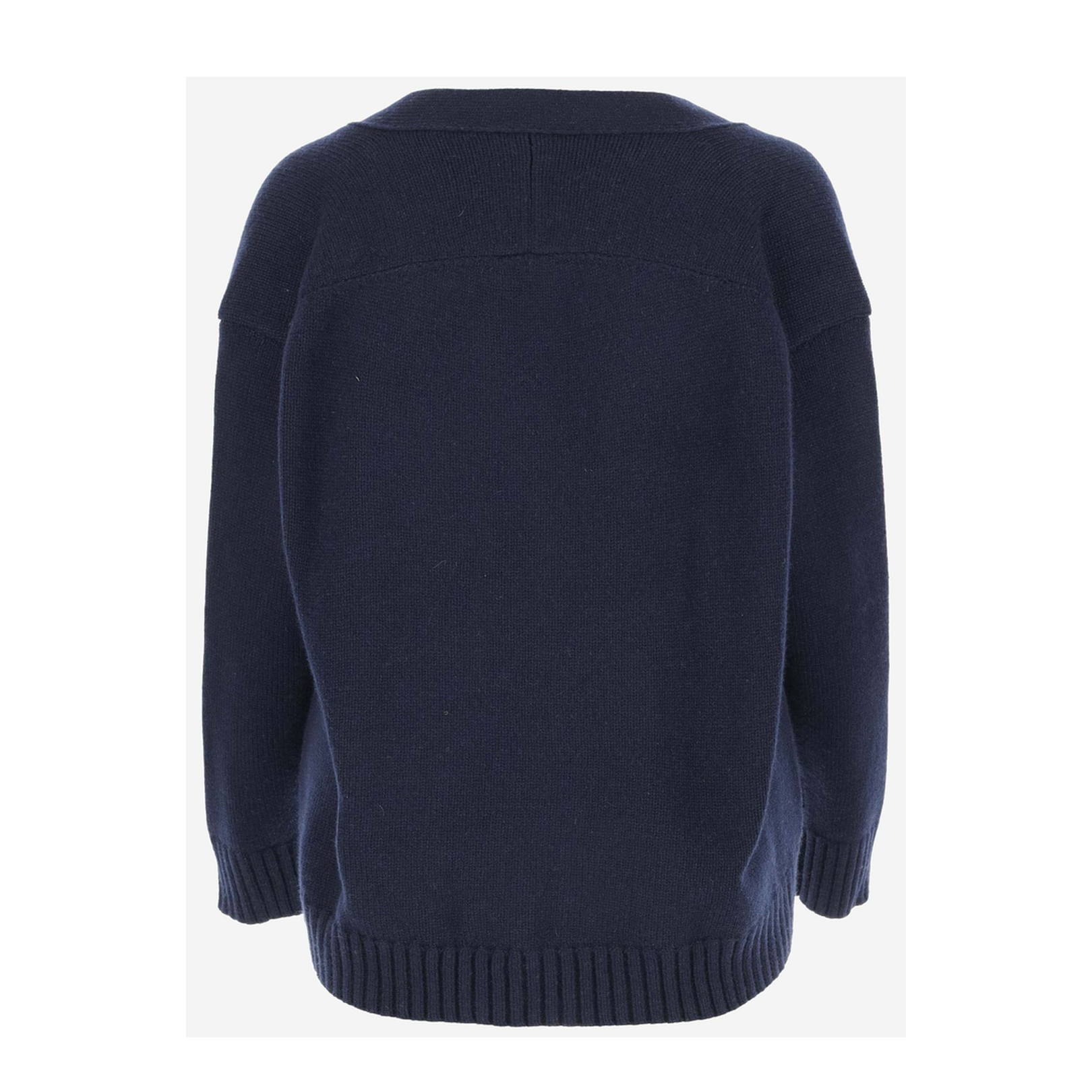 Navy Blue V-neck Cardigan