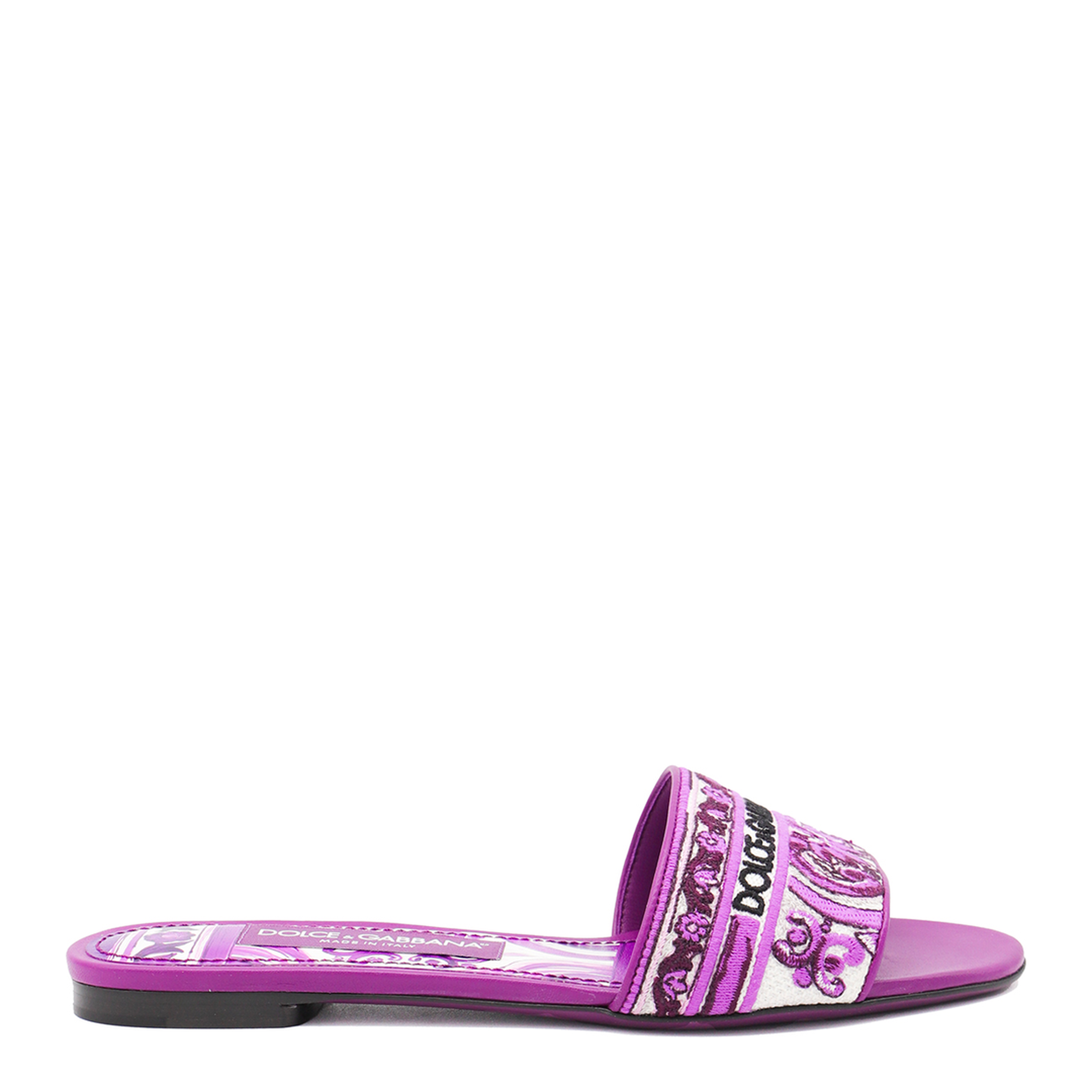 Embroidered Slides in Multicolor