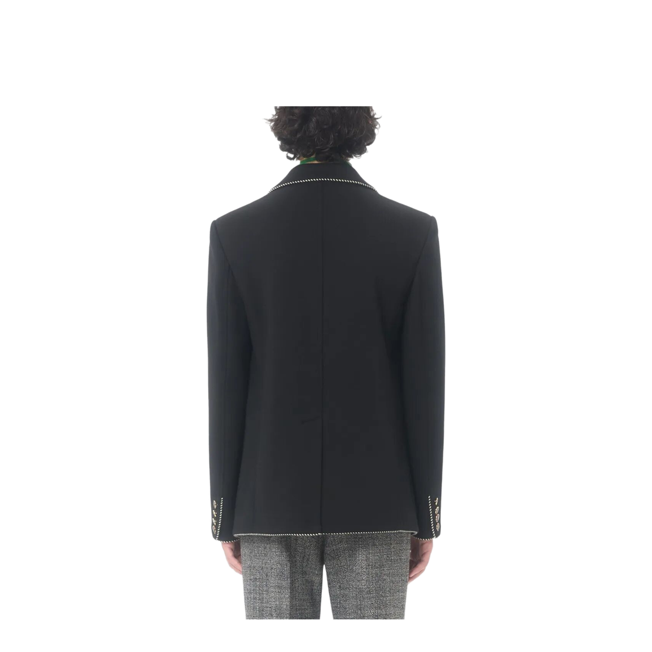 Single-Breasted Blazer with Patch