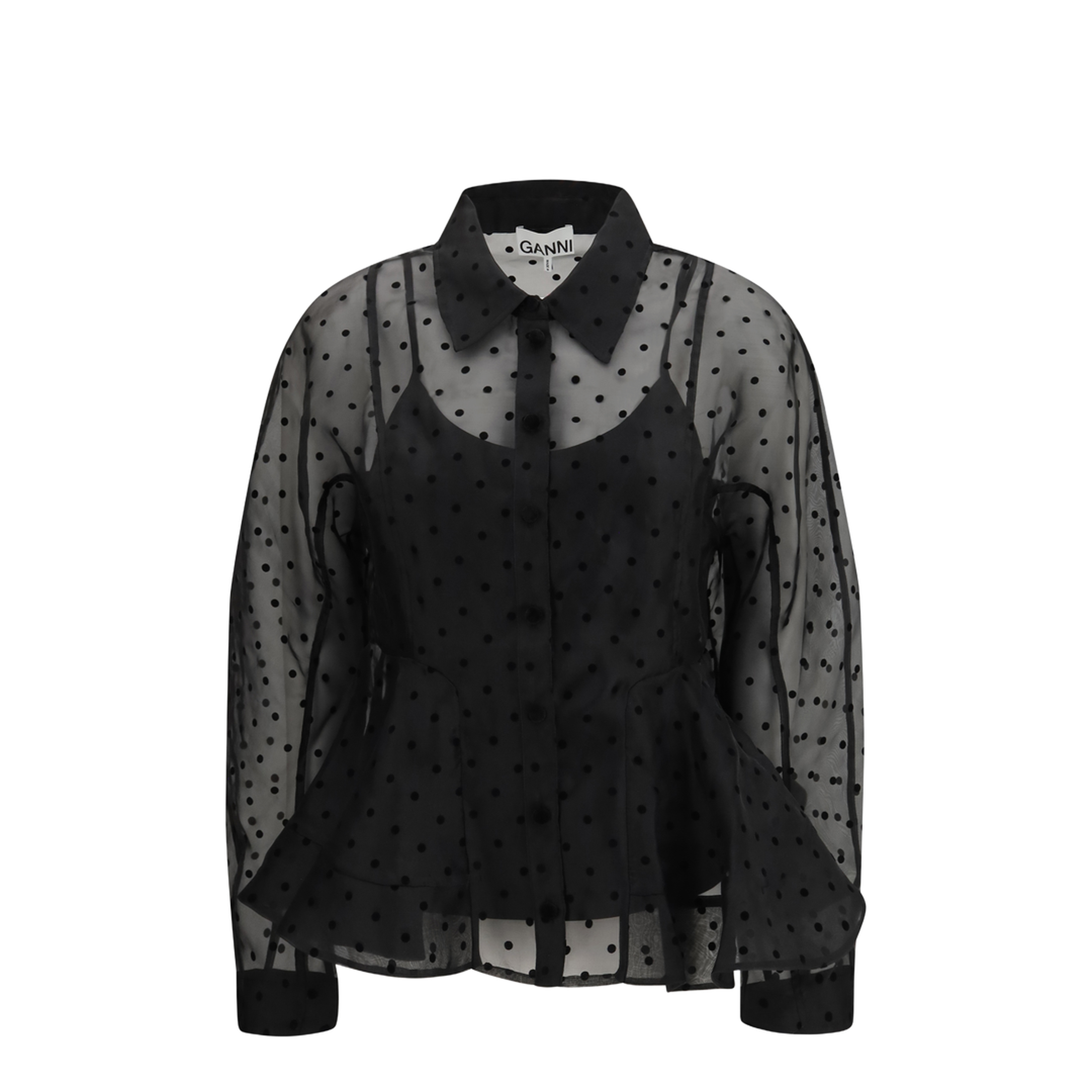 MAYFEYR - Ganni - Polka Dot Organza Shirt - A1040083