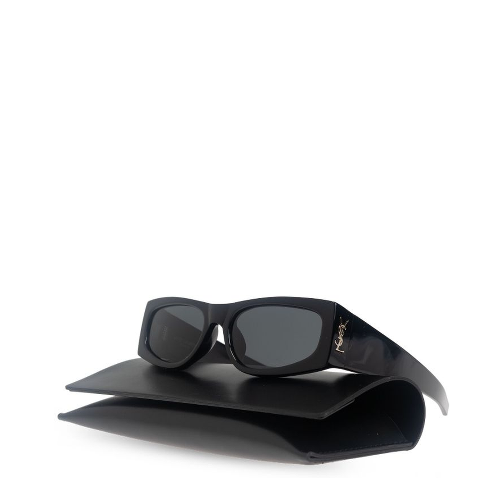 Black Acetate Rectangle Frame Sunglasses