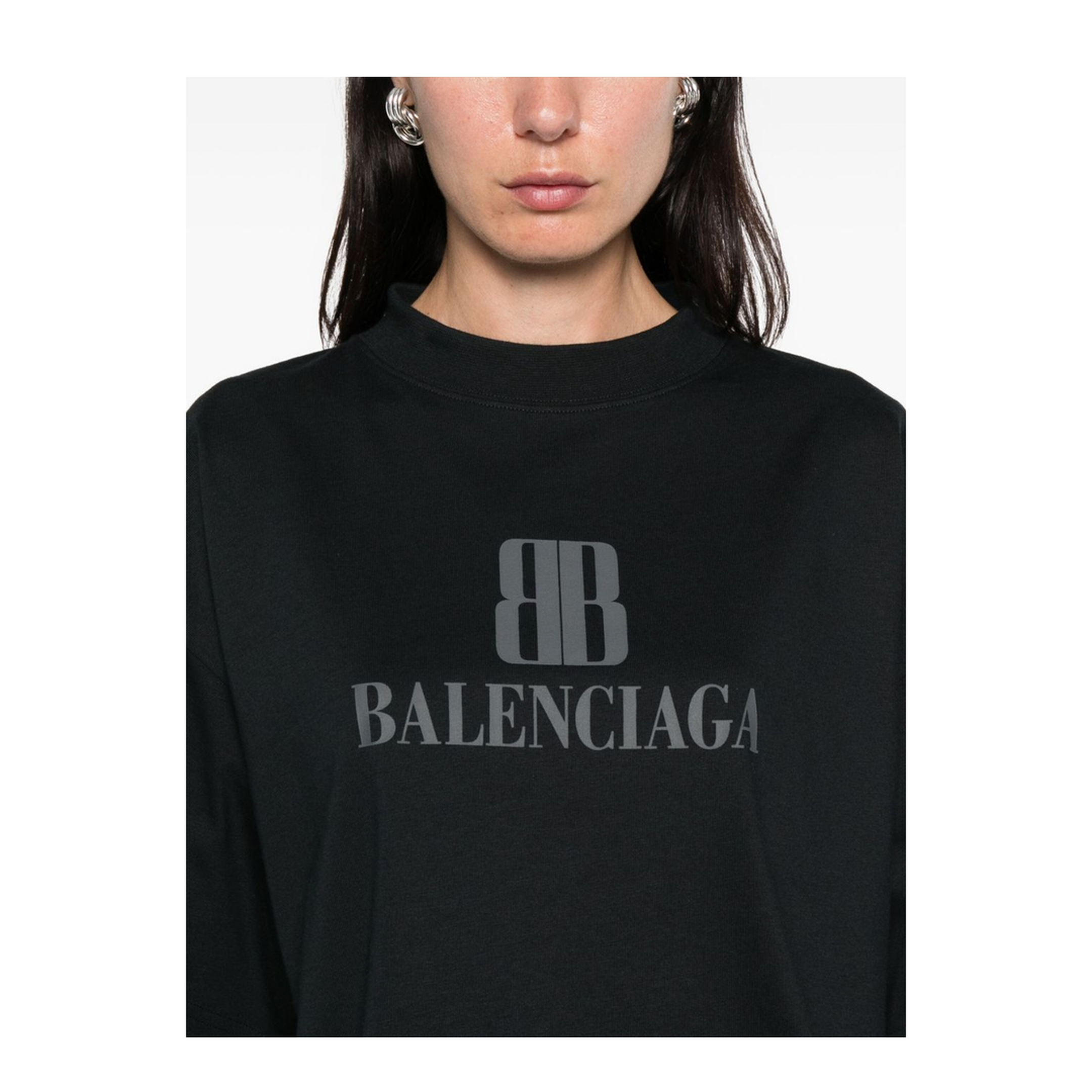 Cropped Nano Bb T-Shirt in Black