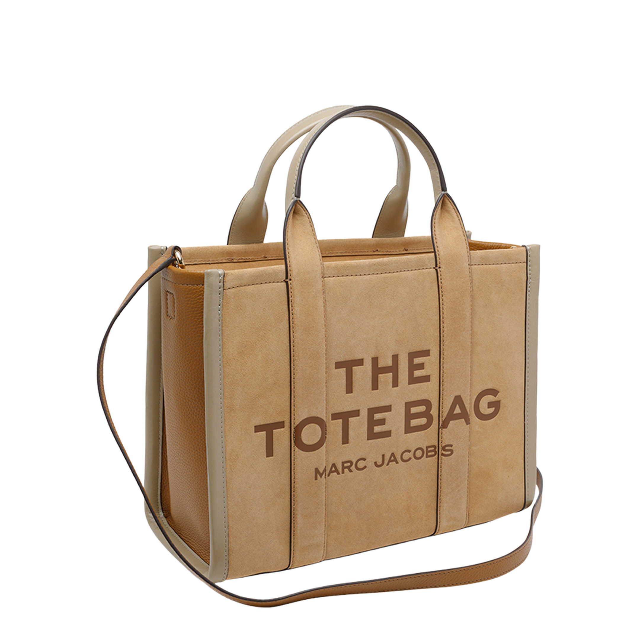 Medium Suede Tote Bag - Beige