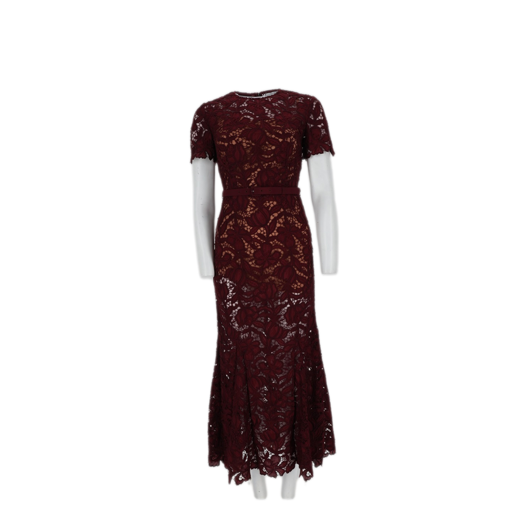 MAYFEYR - Self Portrait - Bordeaux Polyester Dress - PF26107MBUBURGUNDY