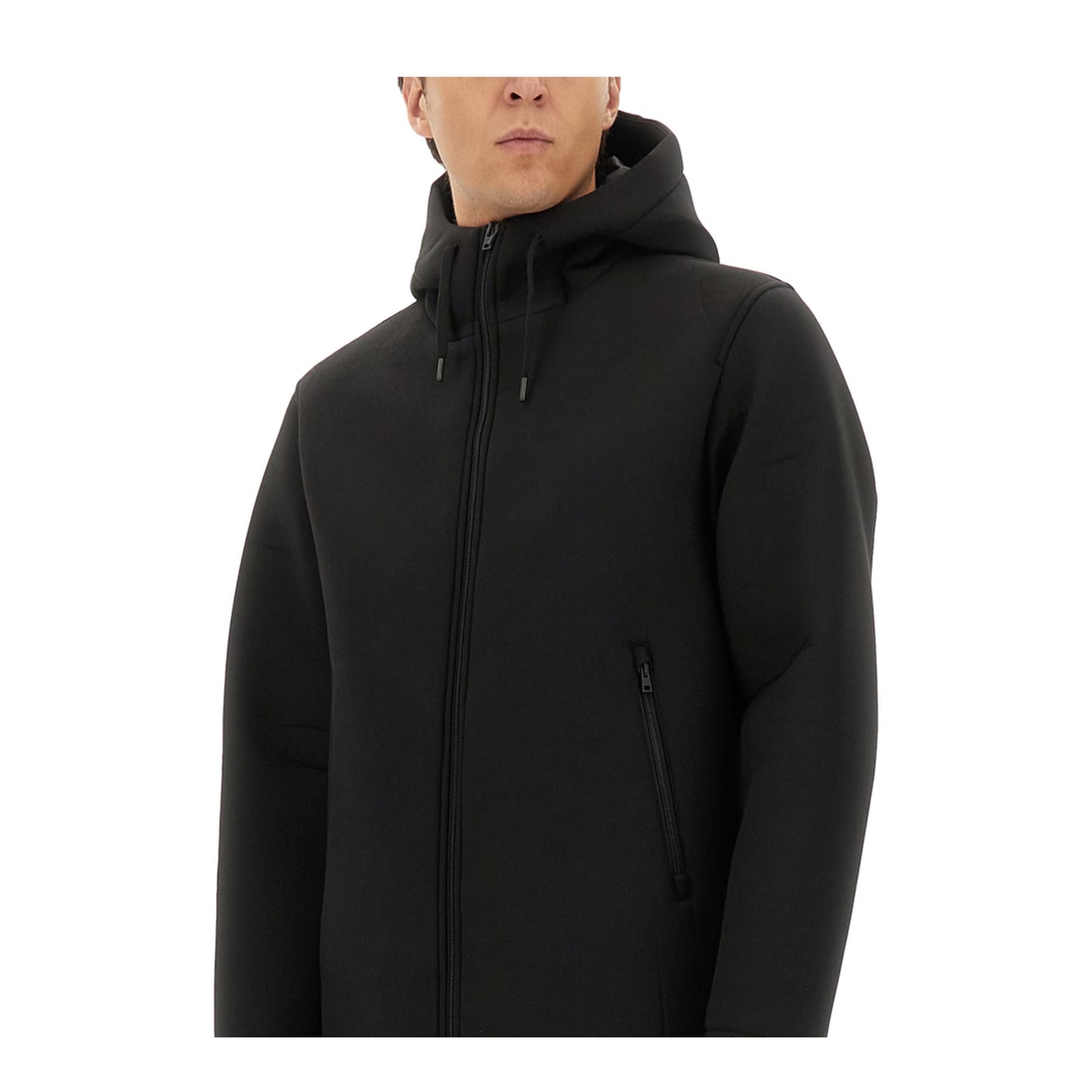 Long Parka in Three Layers Scuba
