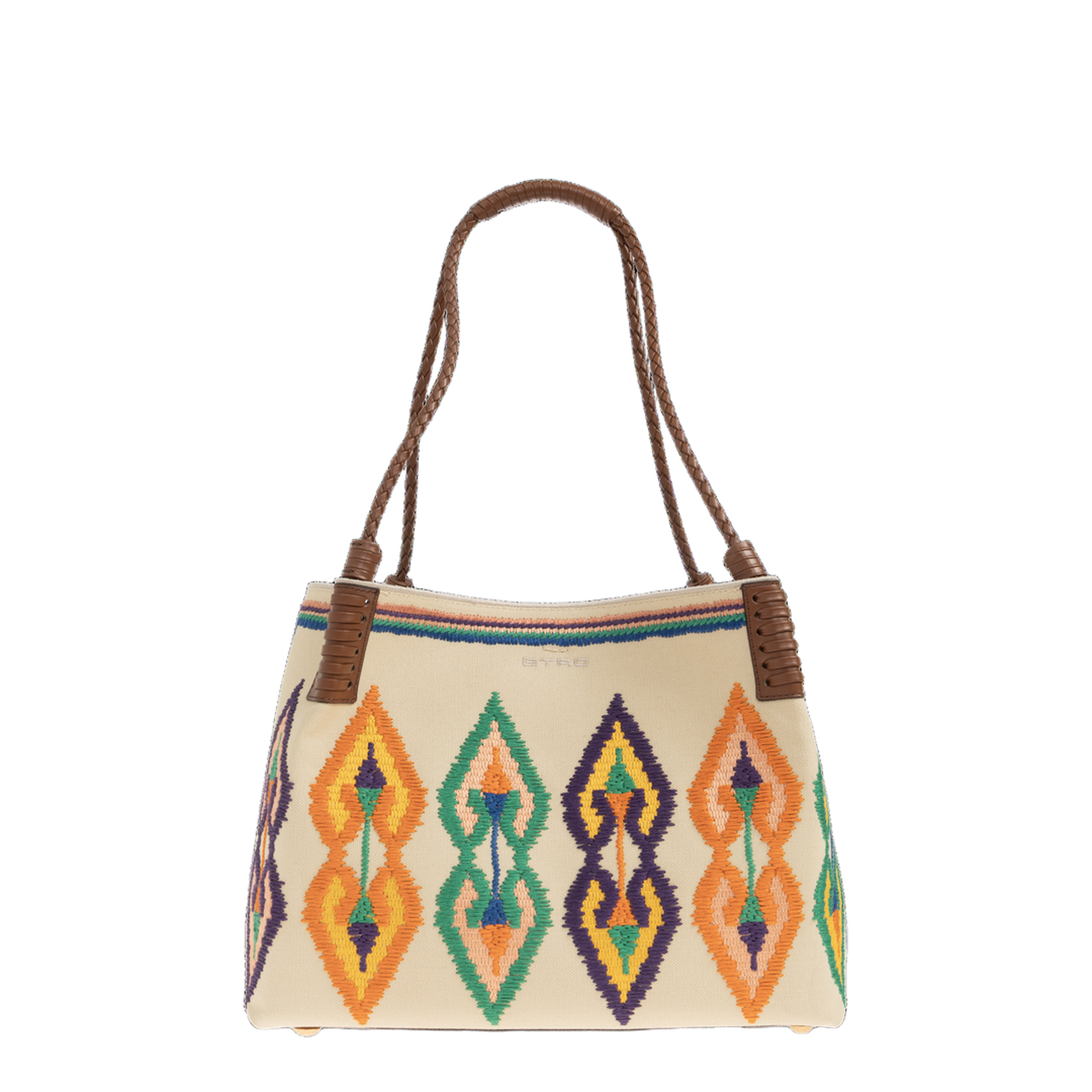 Shopper Bag Libra Medium Canvas with Embroidery