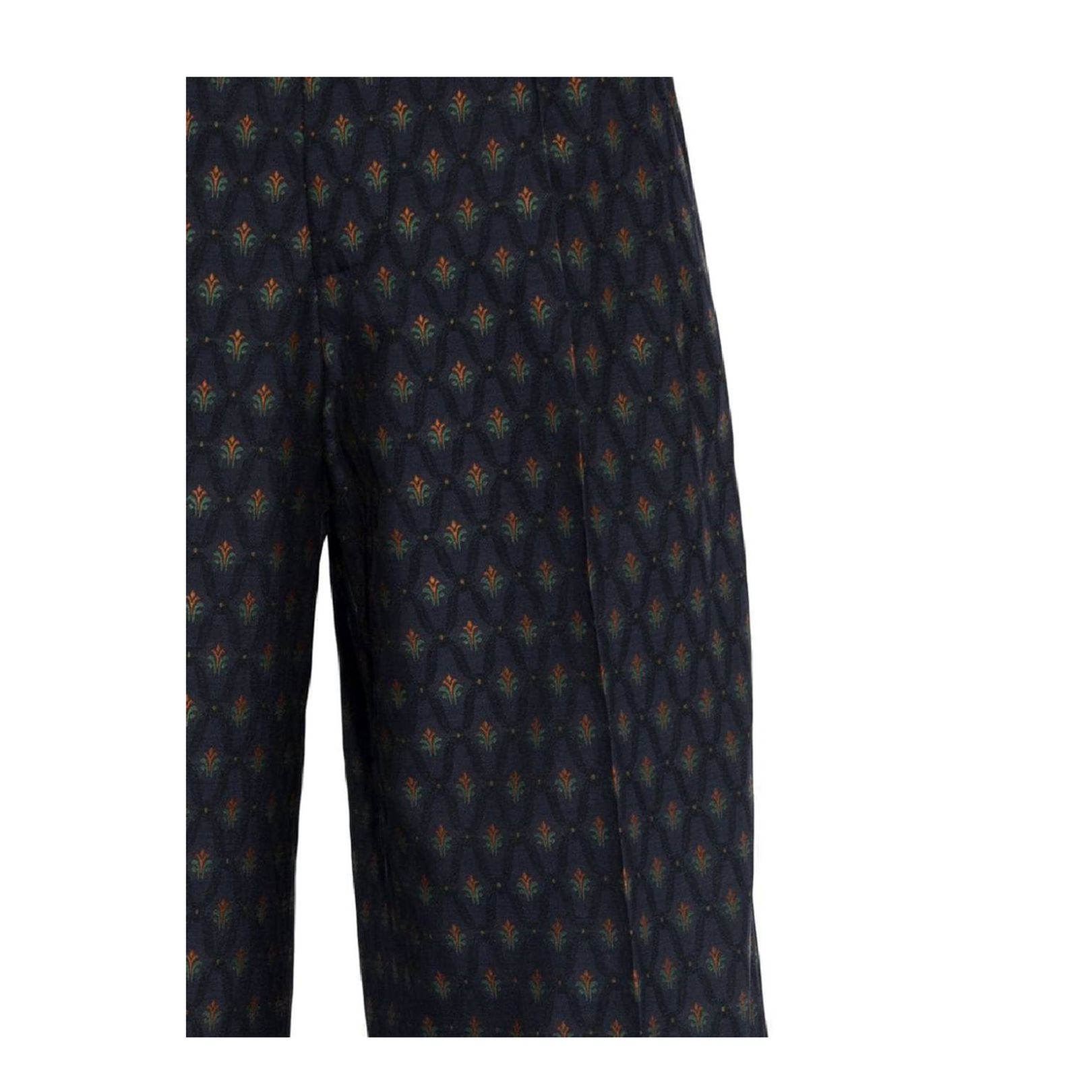 Embroidered Wool Blend Pant