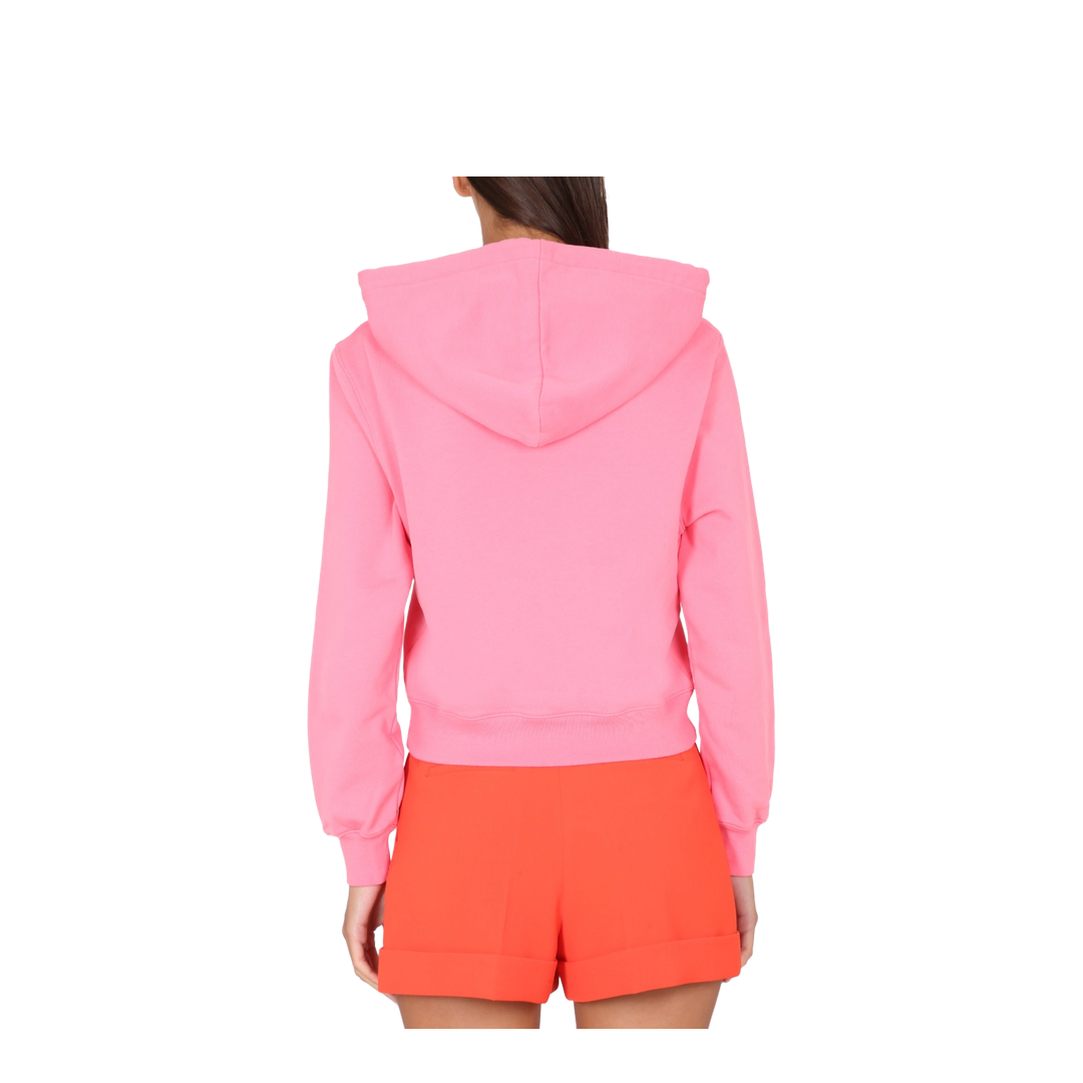 Fantasy Print Fucsia Embroidered-Logo Hooded Sweatshirt