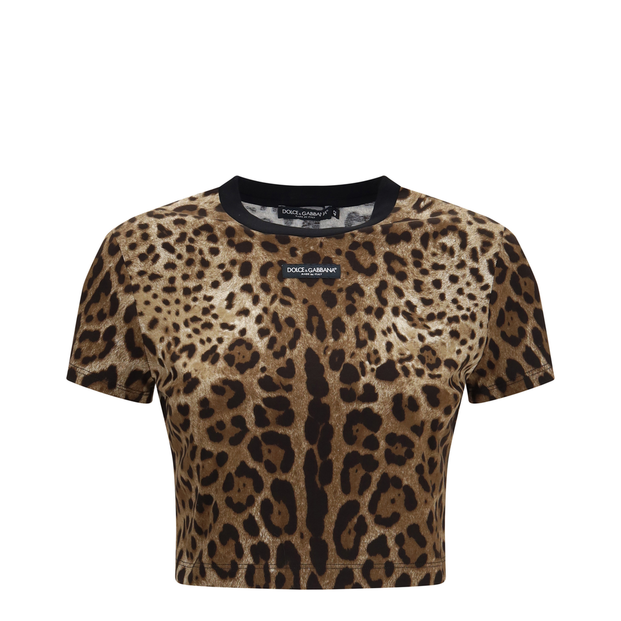 MAYFEYR - Dolce & Gabbana - Leopard-Print Cropped T-Shirt - F8W39TFS78S