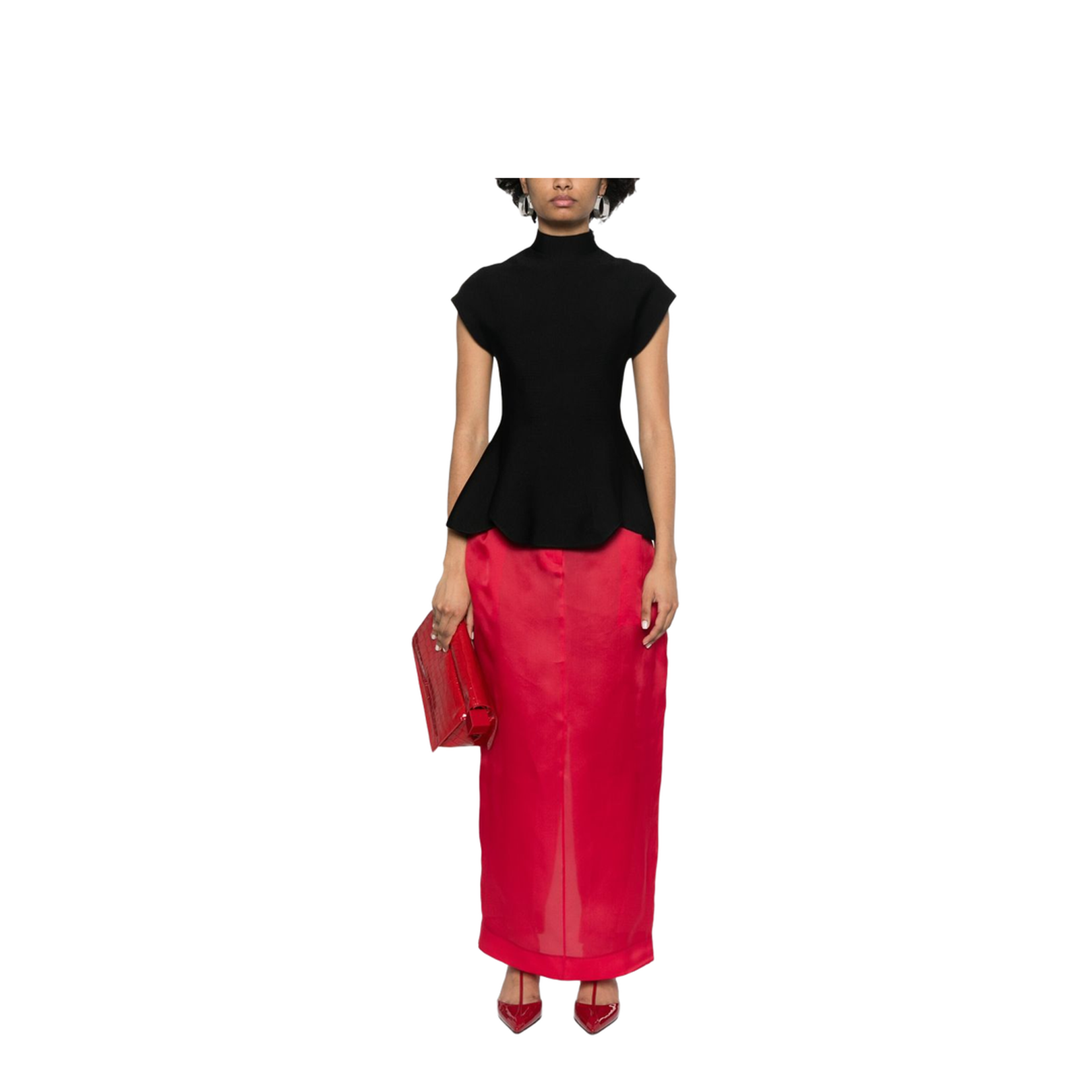 Silk Skirt with Concealed Fly and Pockets