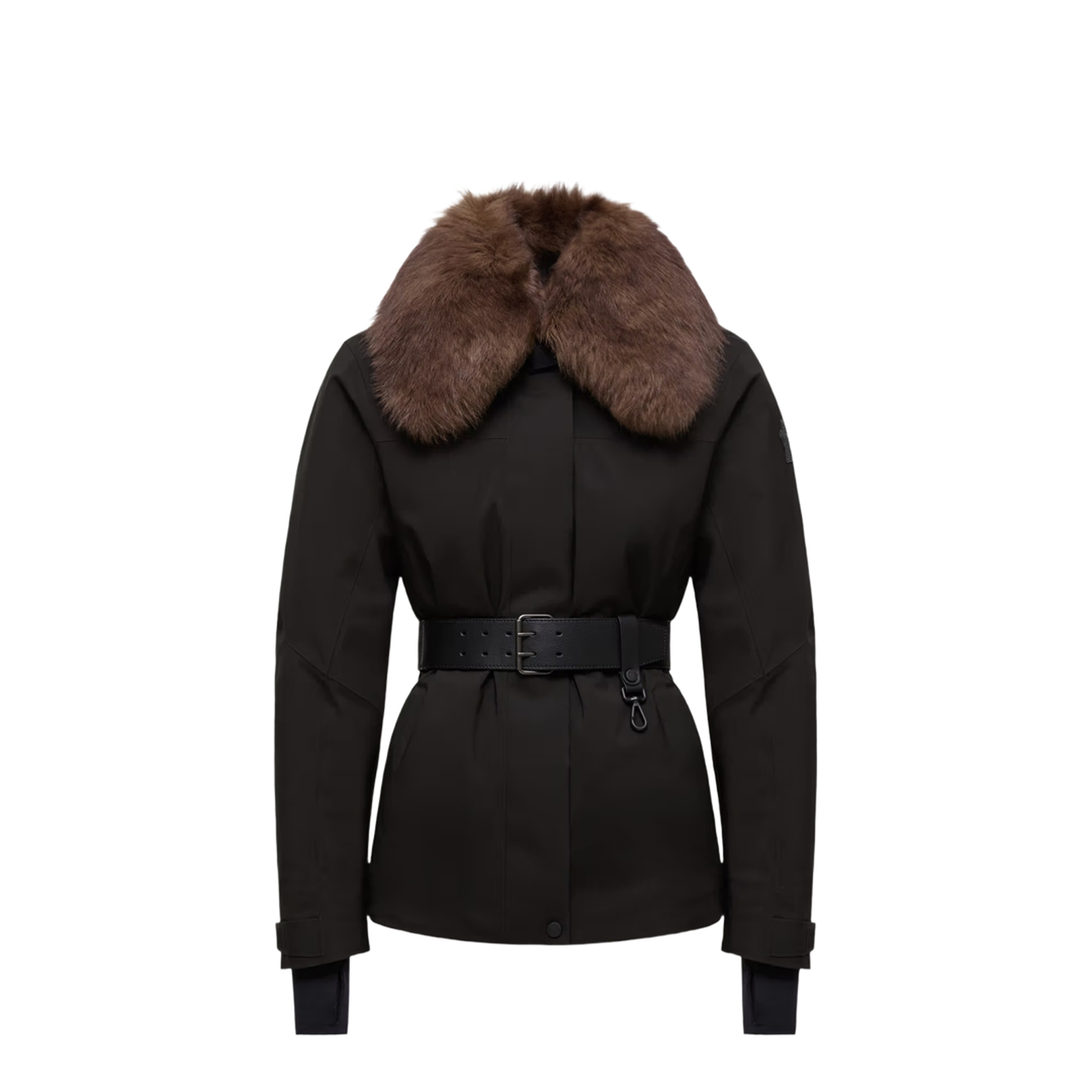 Black Vizelles Shearling-Trimmed Ski Jacket