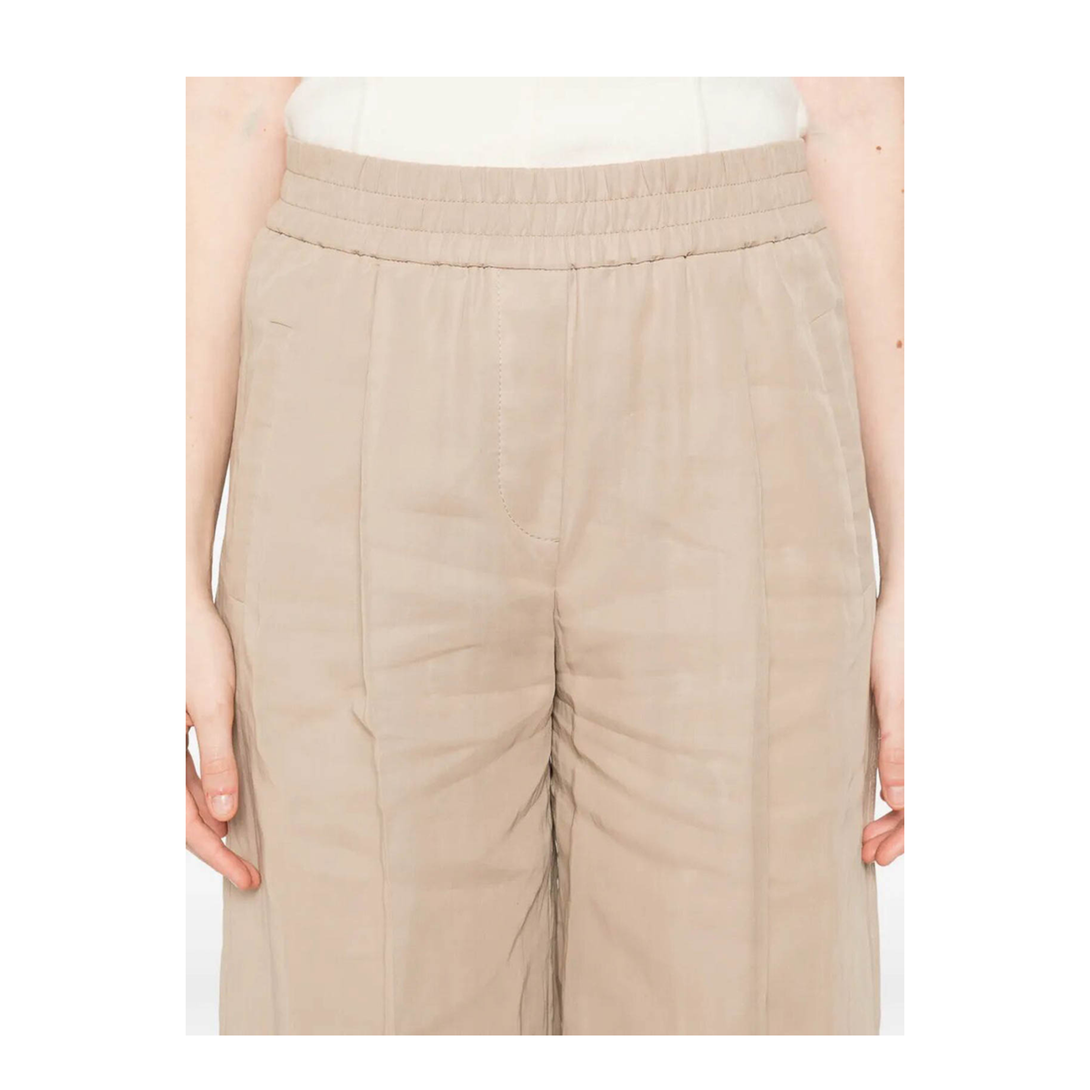 Cotton Trousers Cream