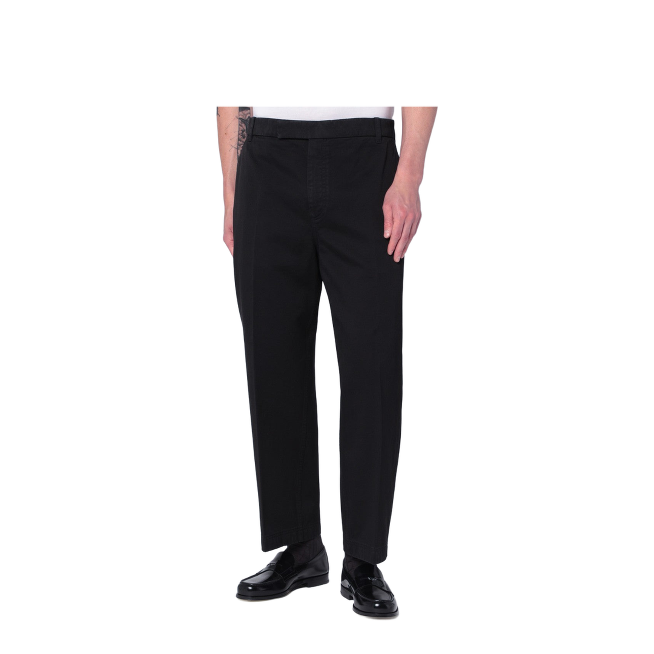 Black Cotton Dress Pants