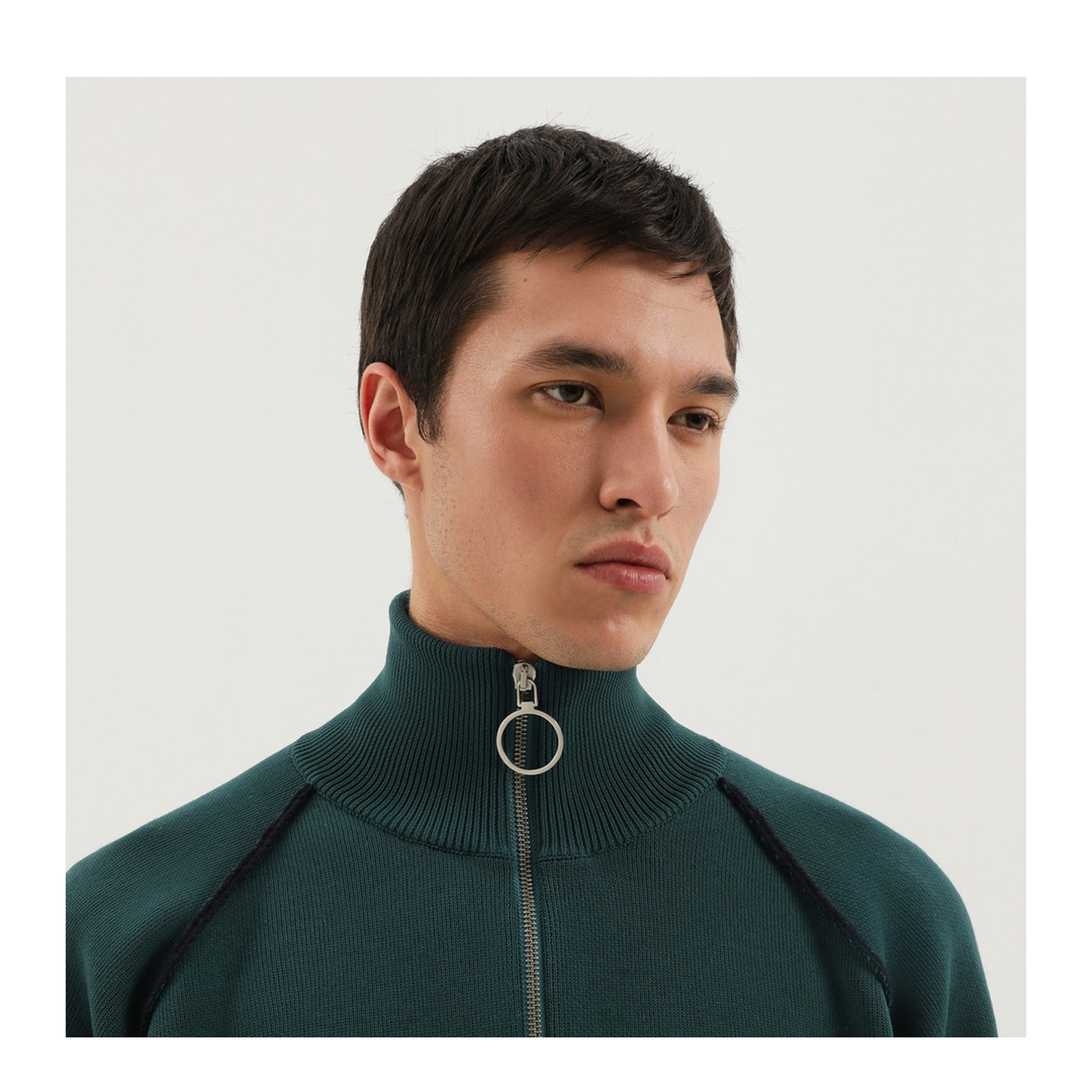 MAYFEYR - 1989 STUDIO - Dark Green Raglan Sweater - F04MAN001KNI0017200