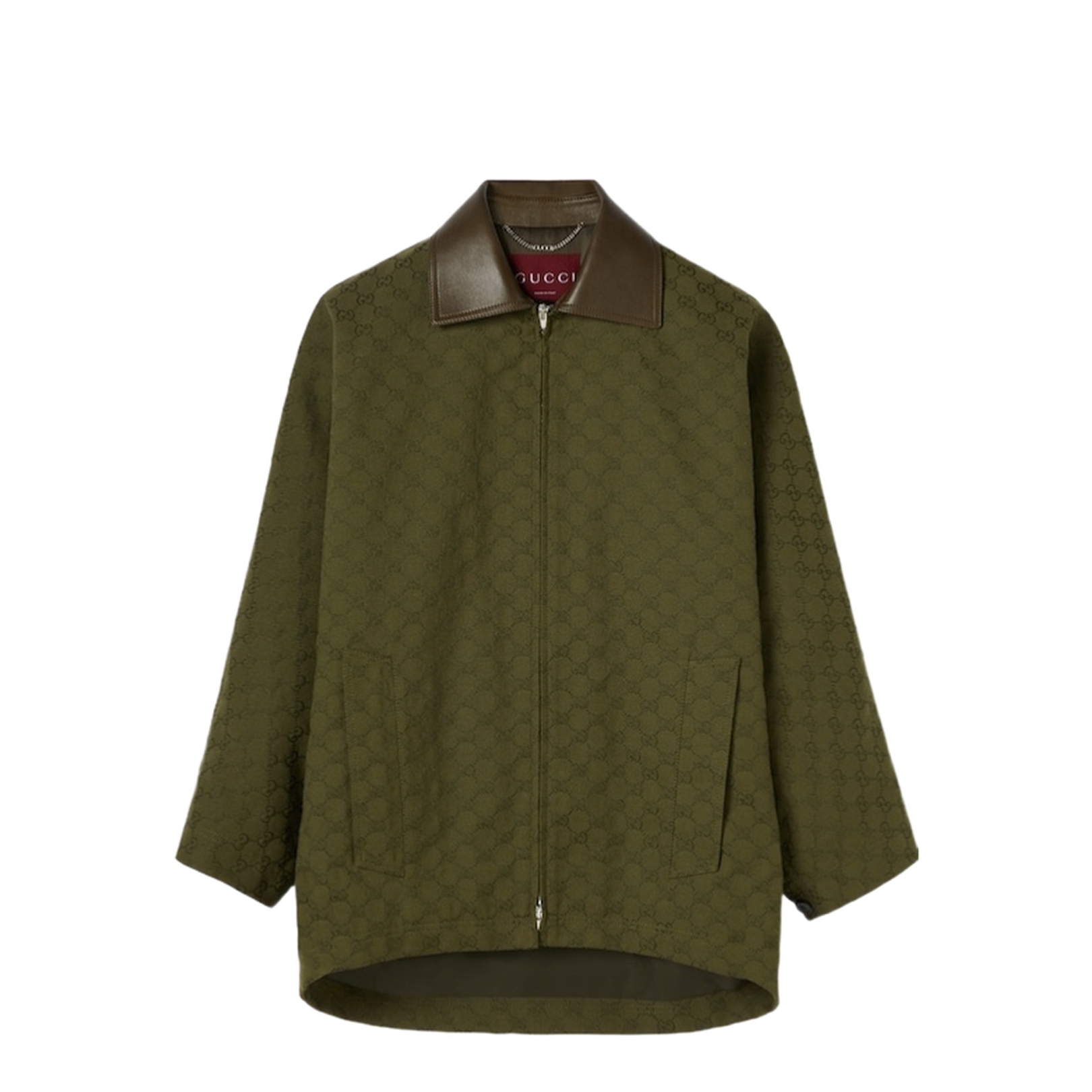 GG Canvas Jacket in Forest Green