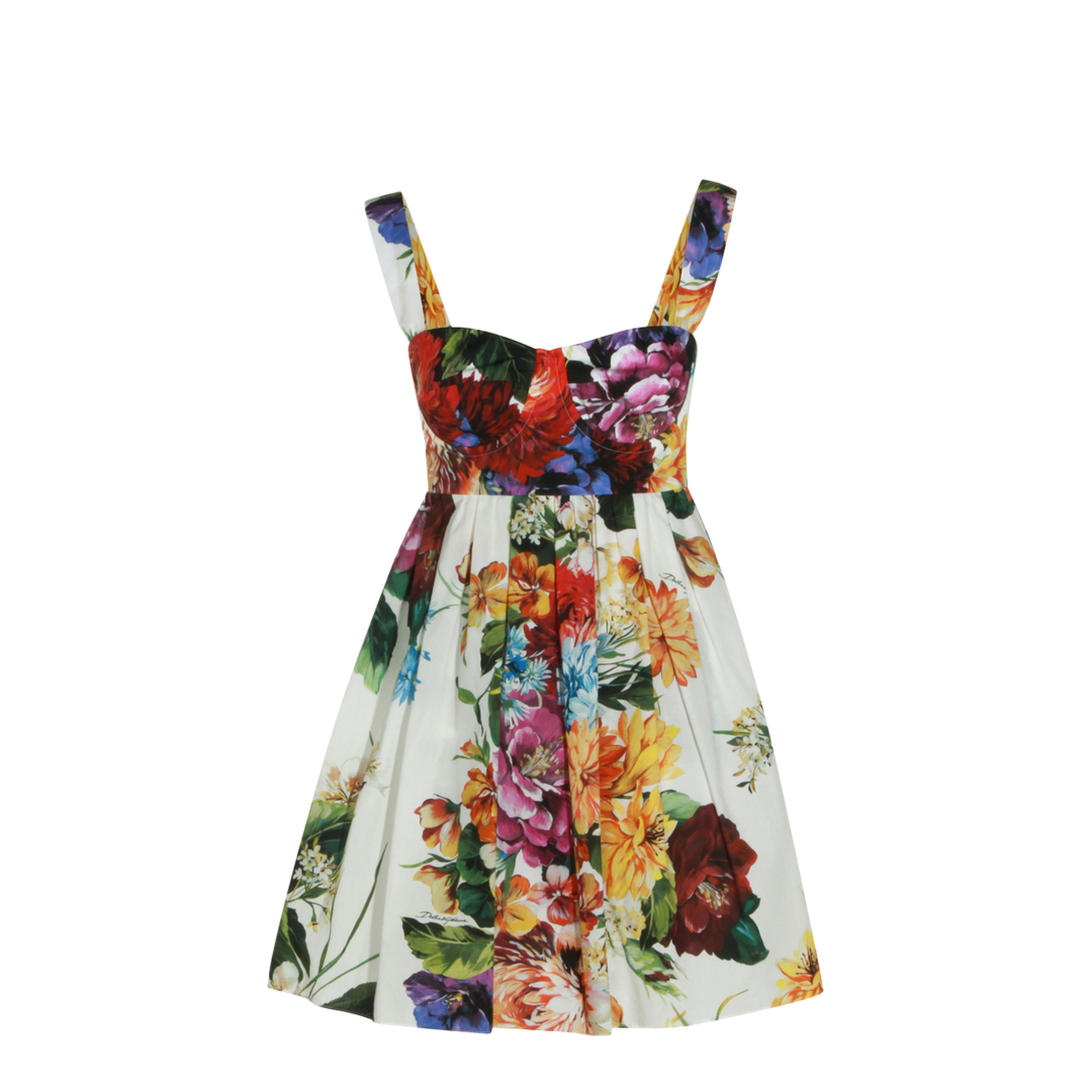 Bouquet Print Poplin Dress
