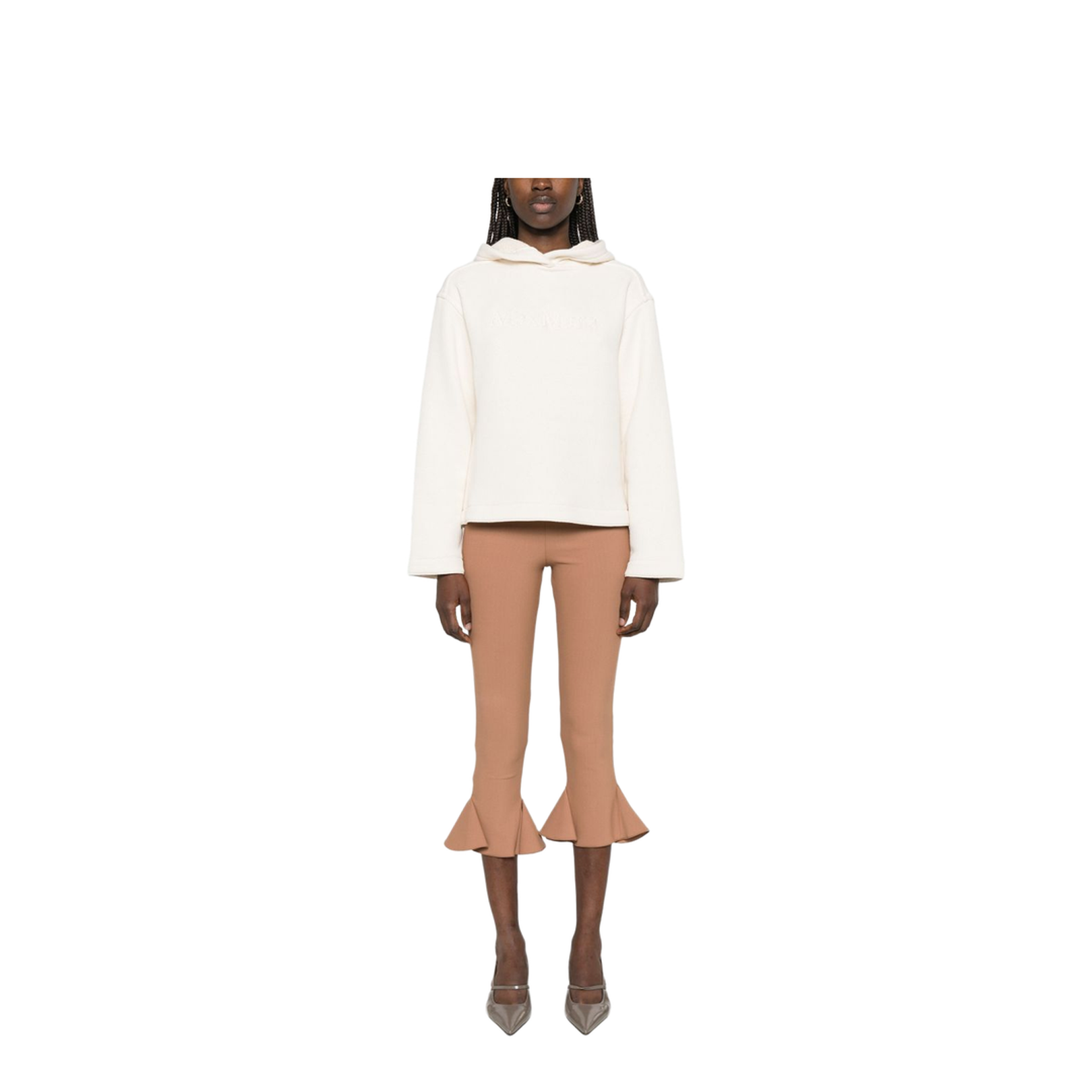 Pure Logo Cotton Hoodie In White