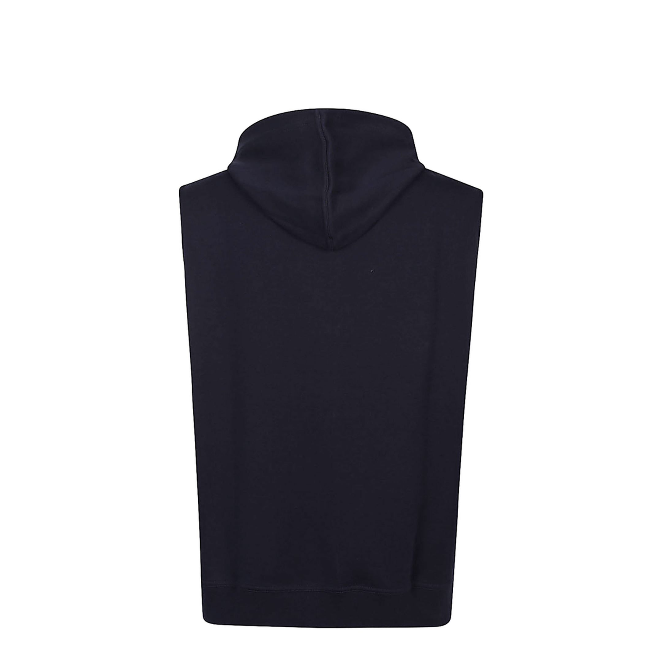 Sleeveless Sweatshirt With Zipper And Hood