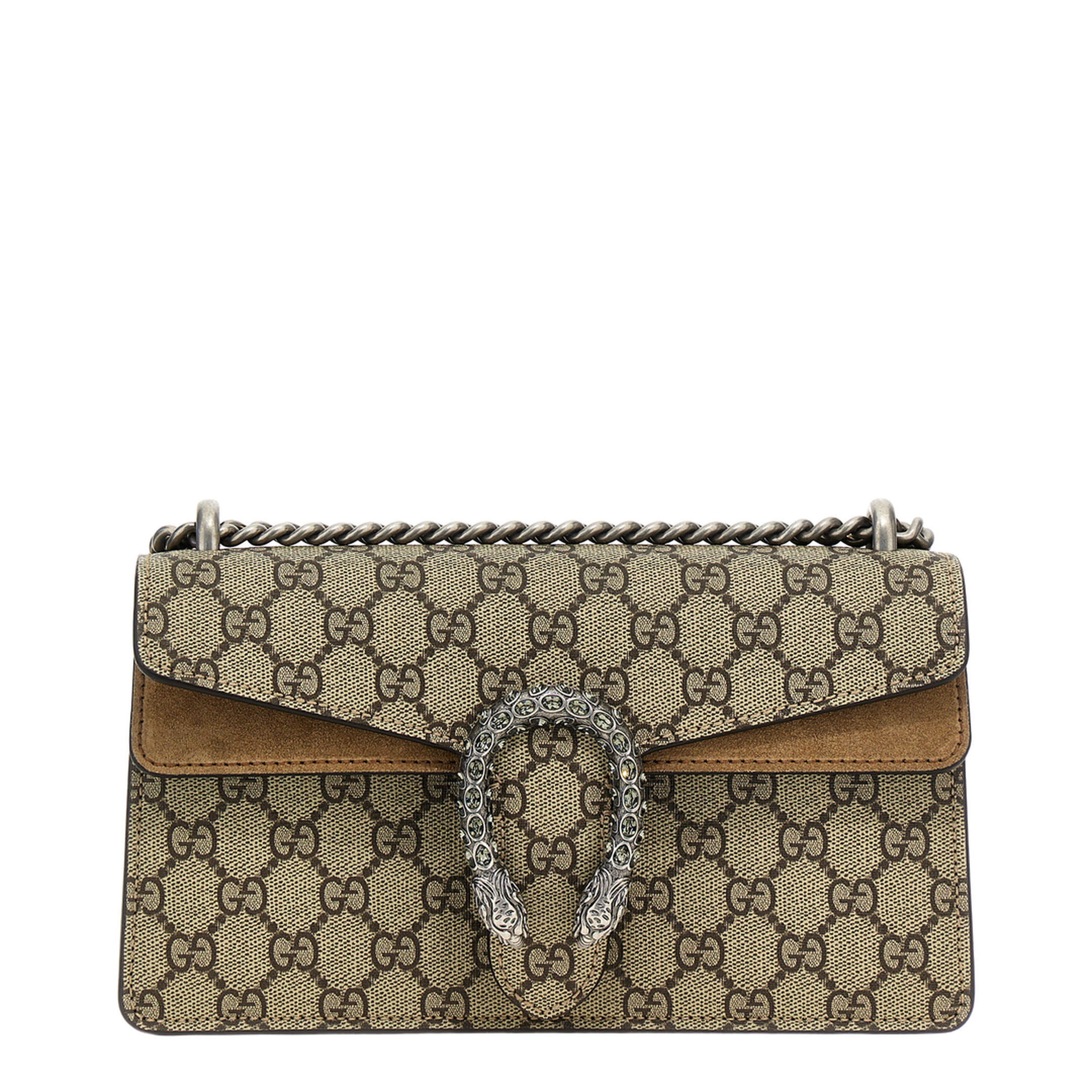 Dionysus Canvas Wallet On Chain - Beige