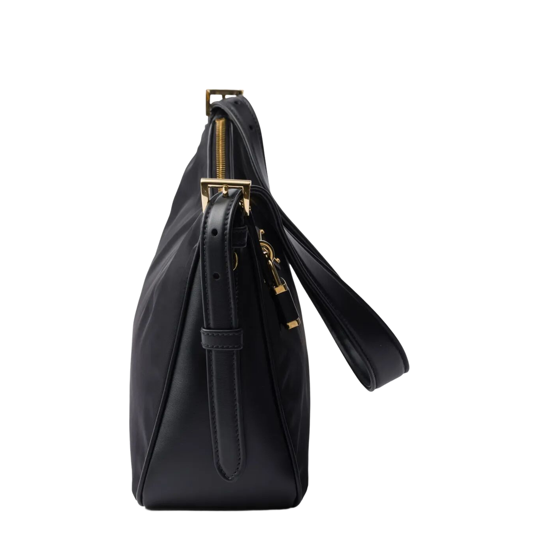 MAYFEYR - Prada - Aimée Large Re-Nylon And Leather Shoulder Bag With Padlock - 1BC232VODO2C8Q