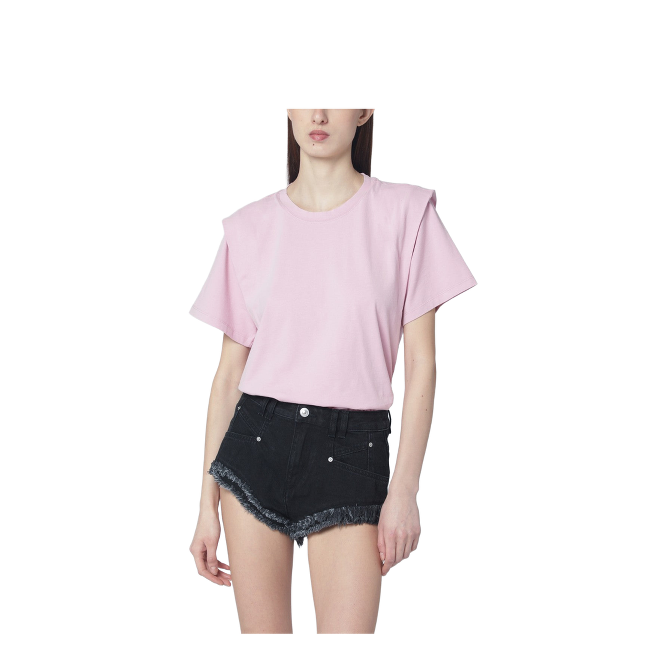 MAYFEYR - Isabel Marant - Zelitos Pink Cotton T-Shirt - TS0041FAA1N41I40PI