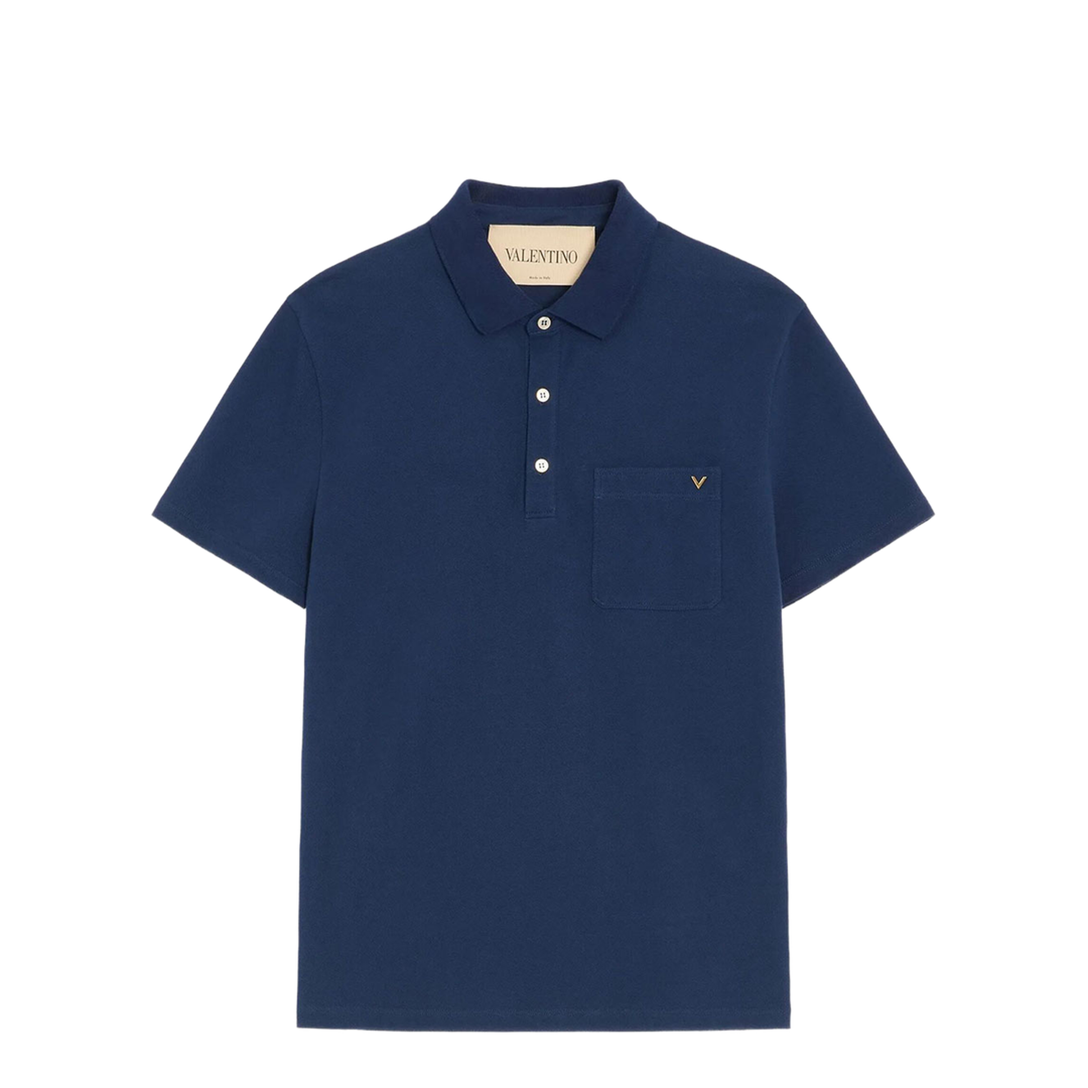 MAYFEYR - Valentino - Polo Shirt In Cotton Piqué With Vgold - VMH04VBMD