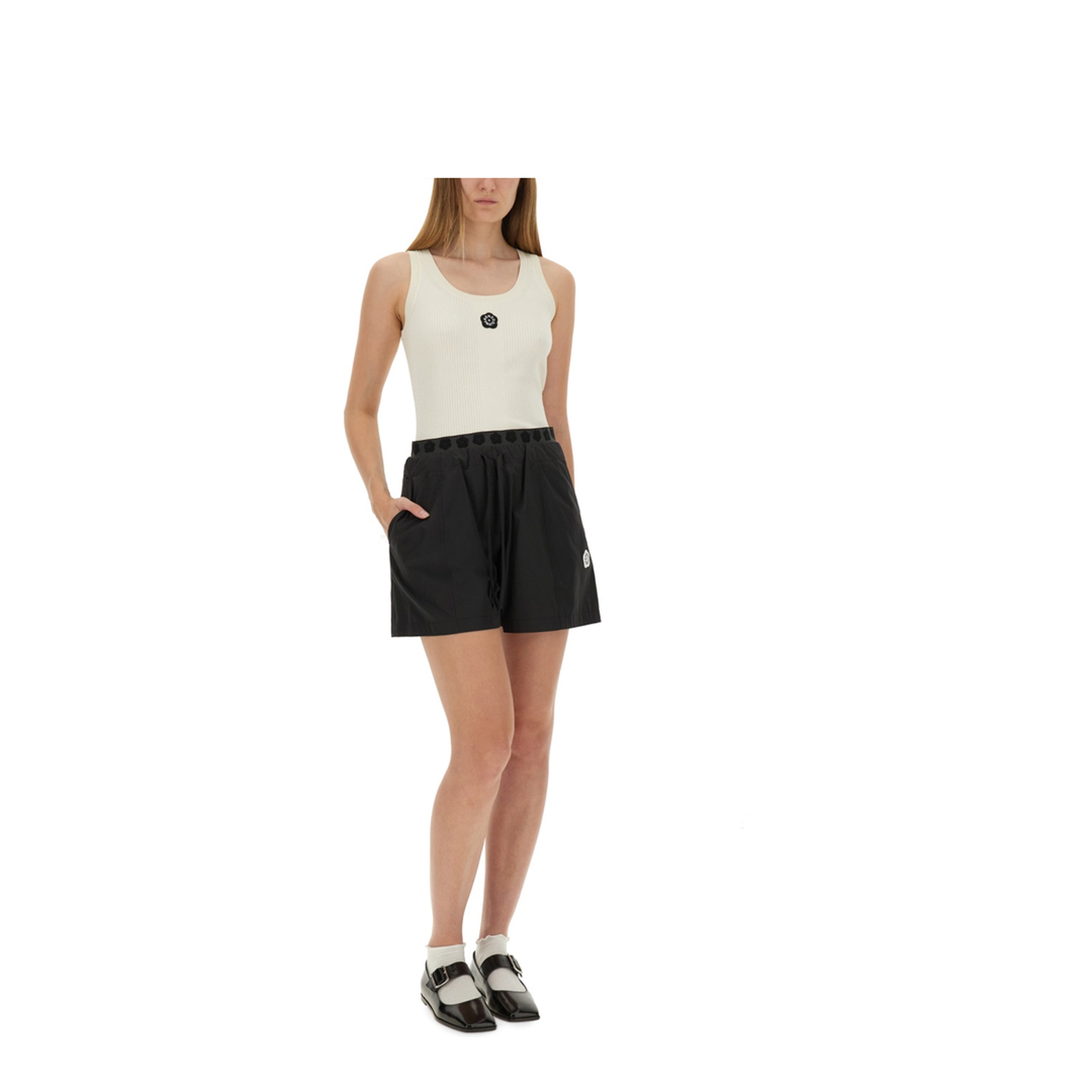 Tank Top with Embroidery Boke Flower 2.0