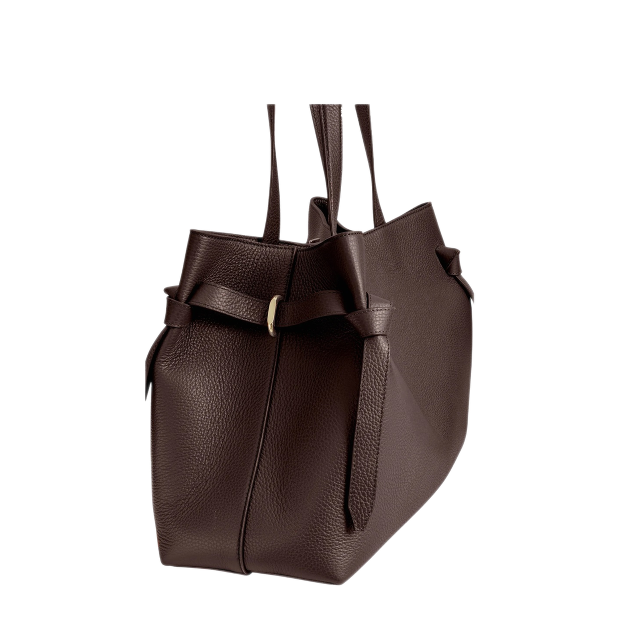 MAYFEYR - Yuzefi - Tote Bag Gyoza In Leather - GYOZATOTEPEBBLEGRAINLEATHERESPRESSO