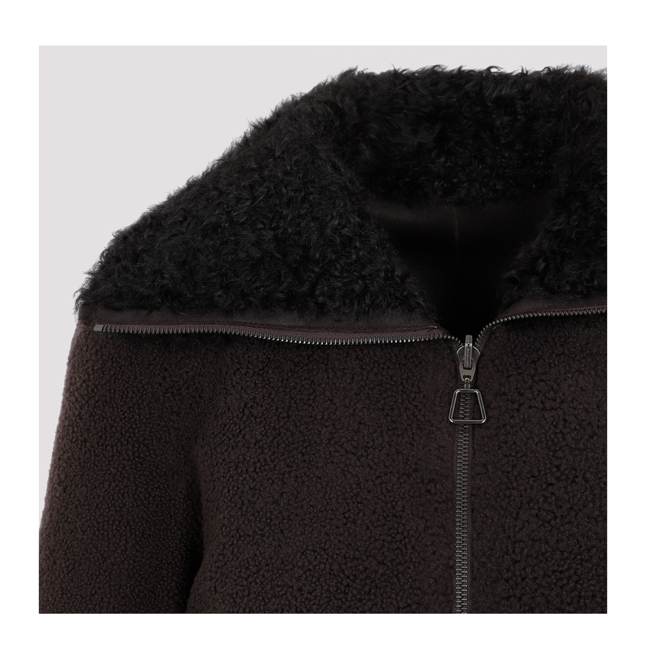 MAYFEYR - AKRIS - Mocca Lamb Leather Jacket - 016433004822149