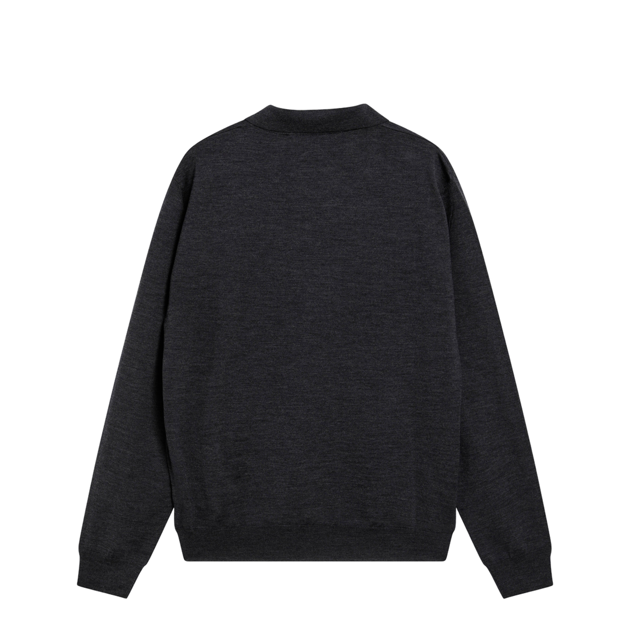 Charcoal Wool Polo Shirt