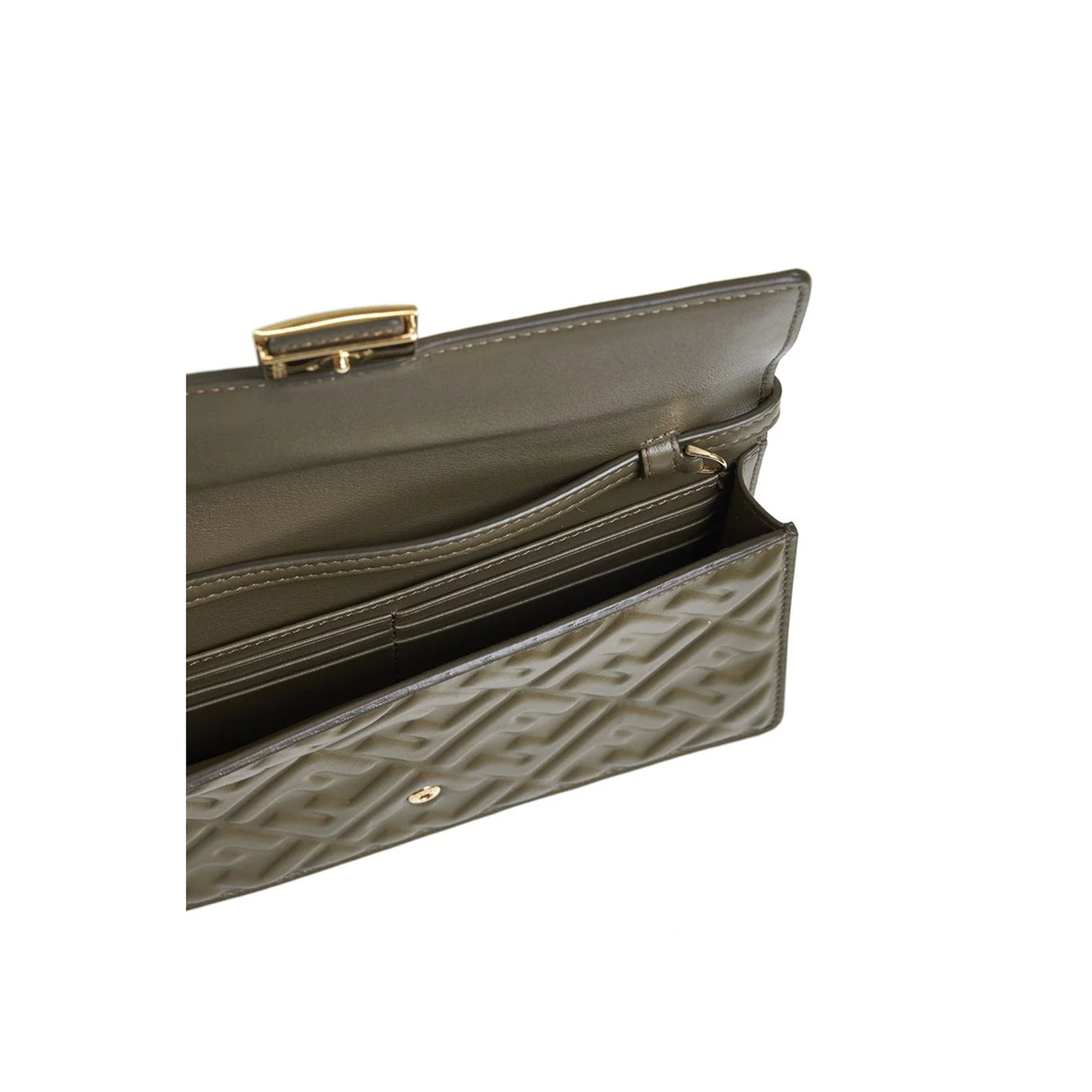 Wallet On Chain Baguette Leather Green