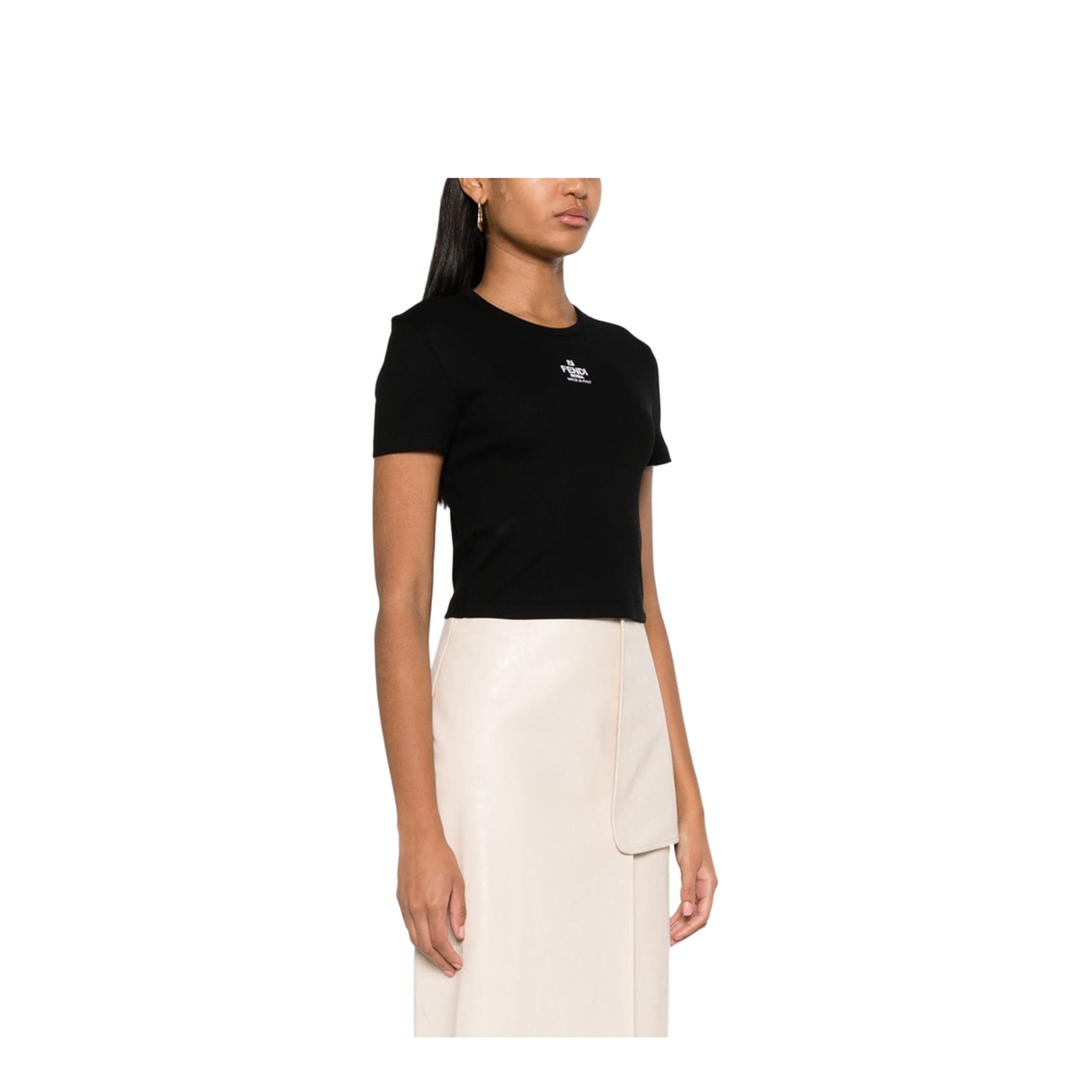 Black Cotton Top with Logo