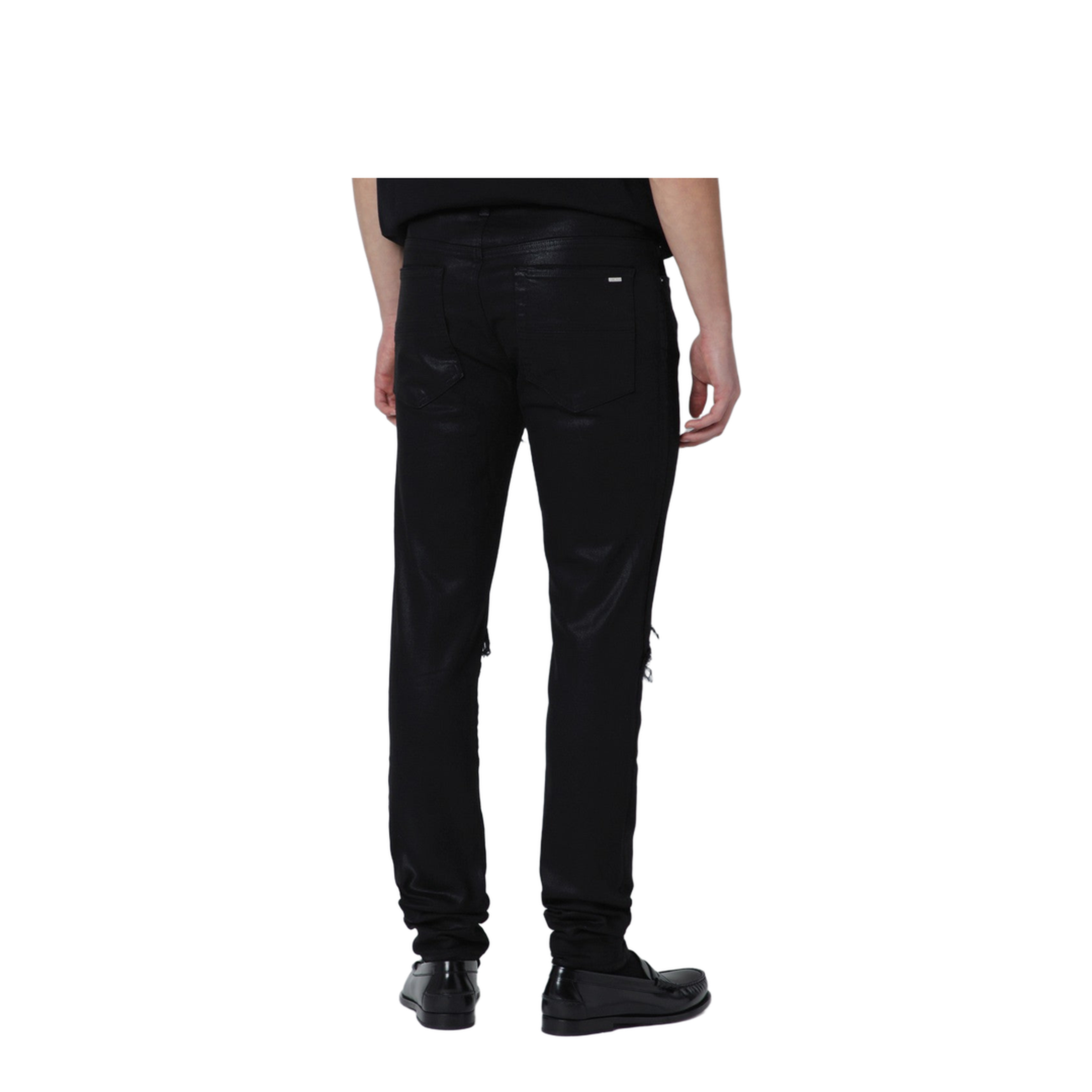 Black Wax Skinny Jeans