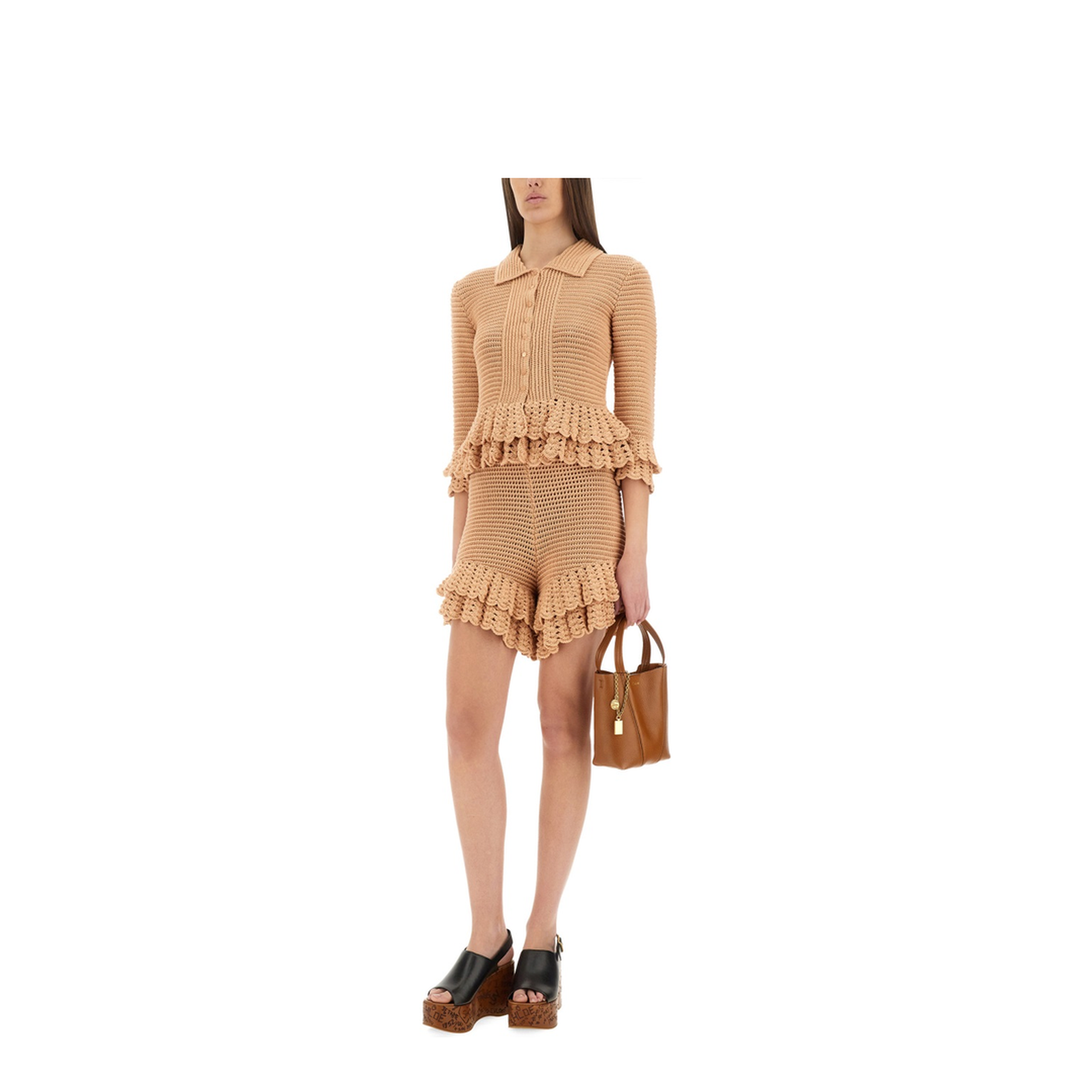 Crochet Knit Mini Shorts