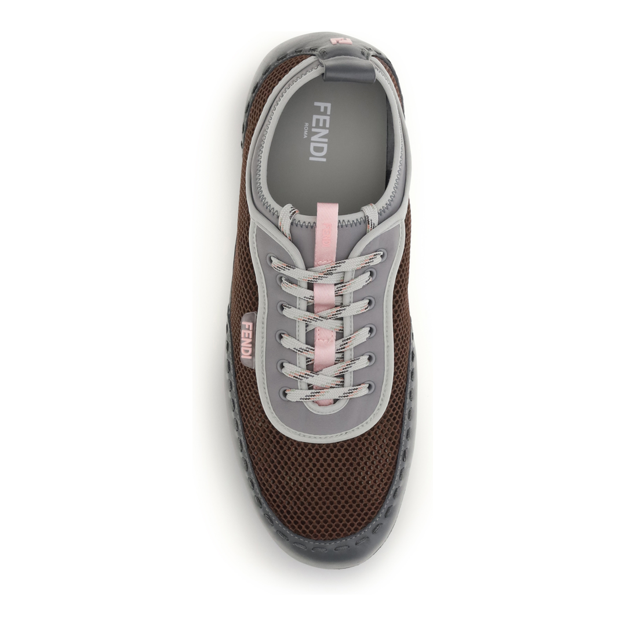 MAYFEYR - Fendi - Leather And Mesh Sneakers - 7E1853AWKL