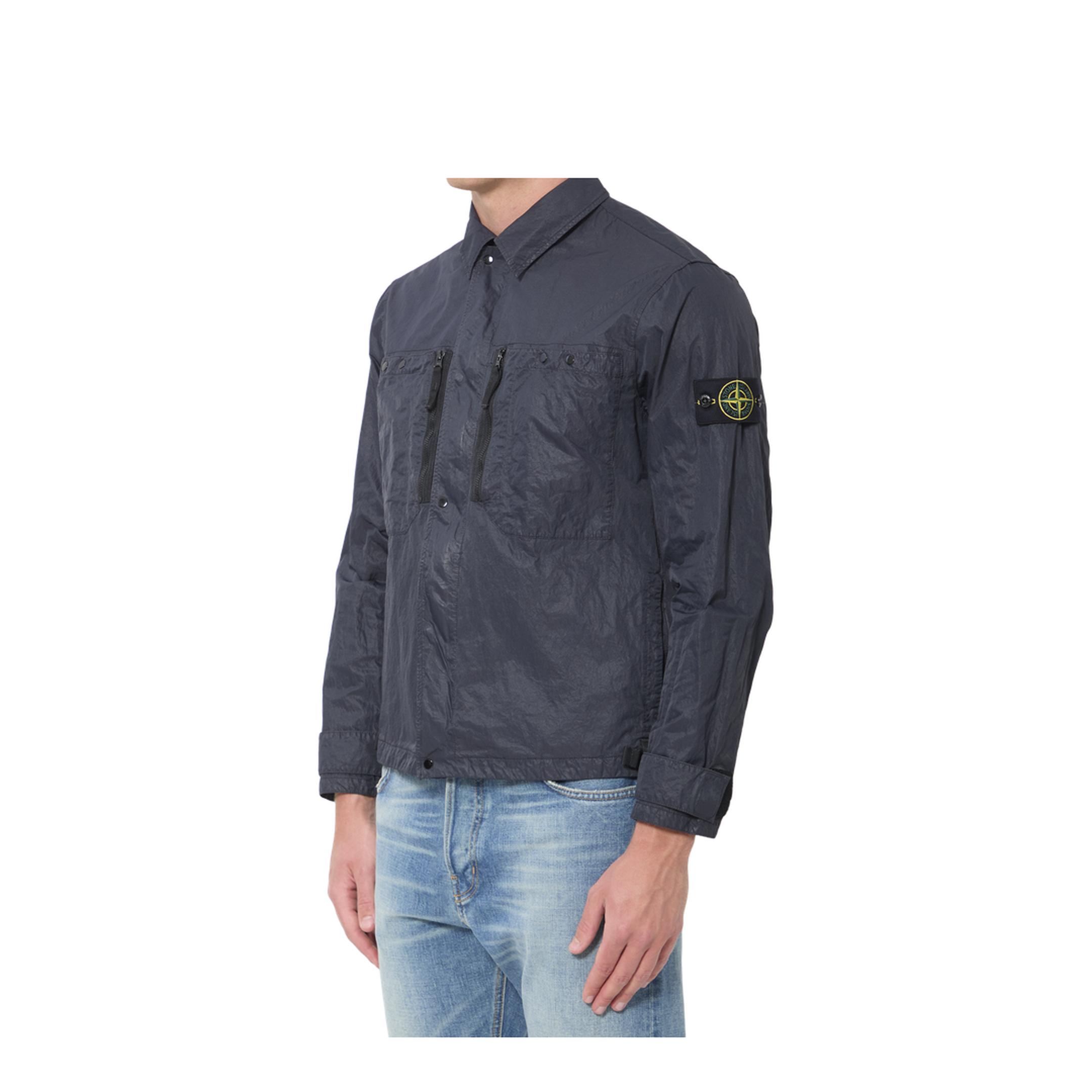MAYFEYR - Stone Island - Navy Blue Nylon Overshirt - L1S151200020S0351V0020