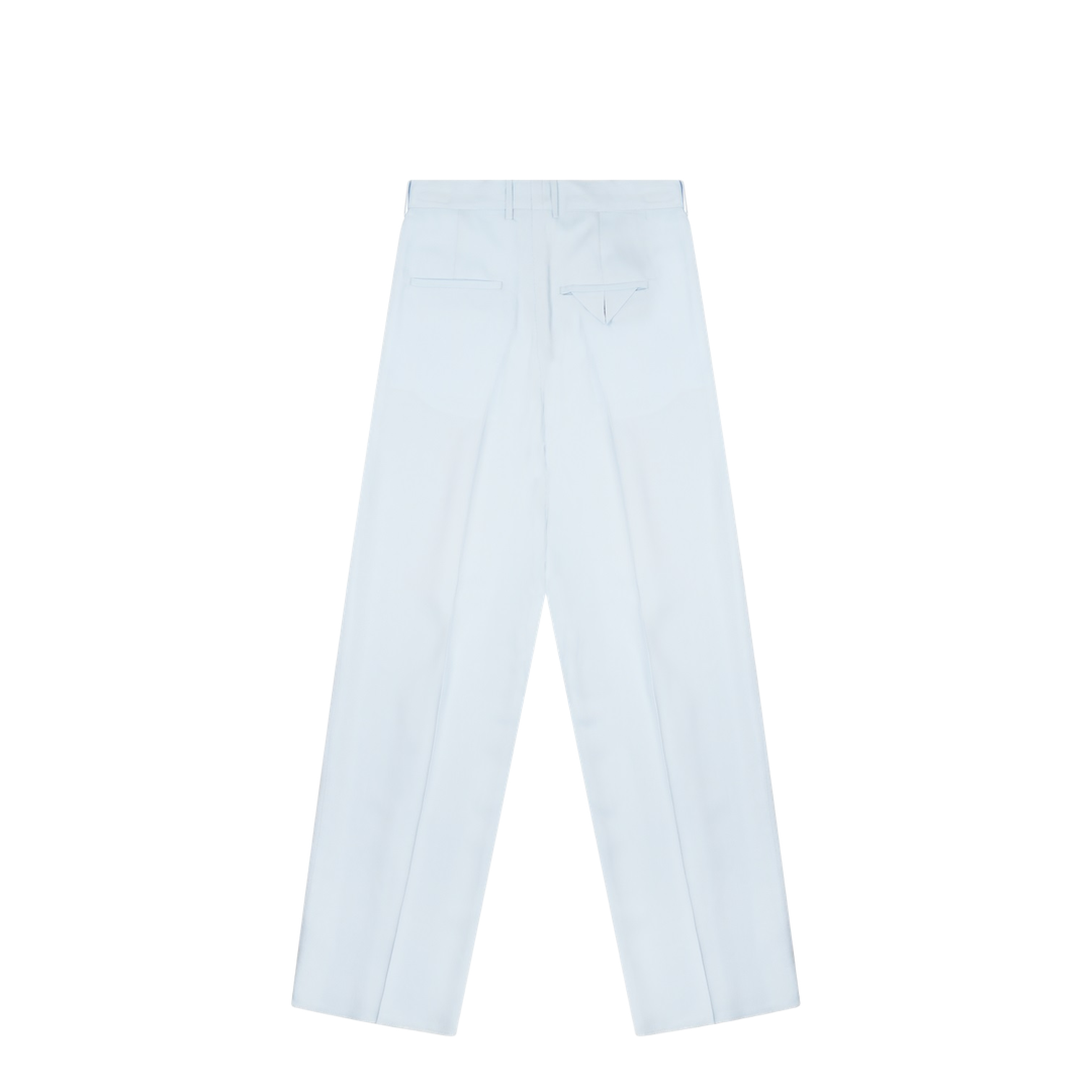 Viscose And Silk Twill Straight Trousers