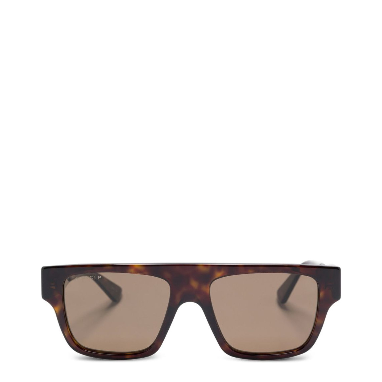 Rectangular Frame Sunglasses in Dark Tortoiseshell