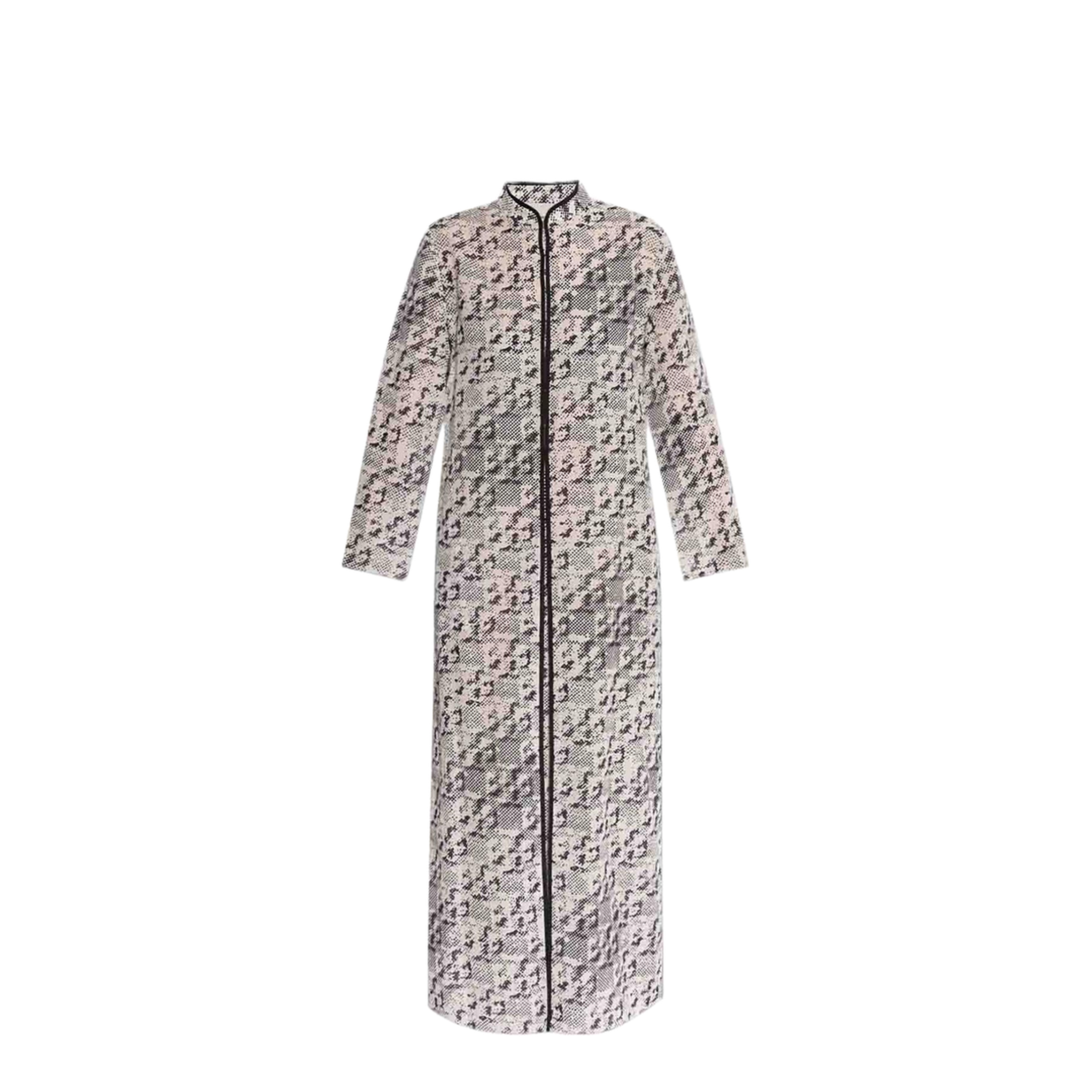 Grey Kaftan with Contrasting Trims