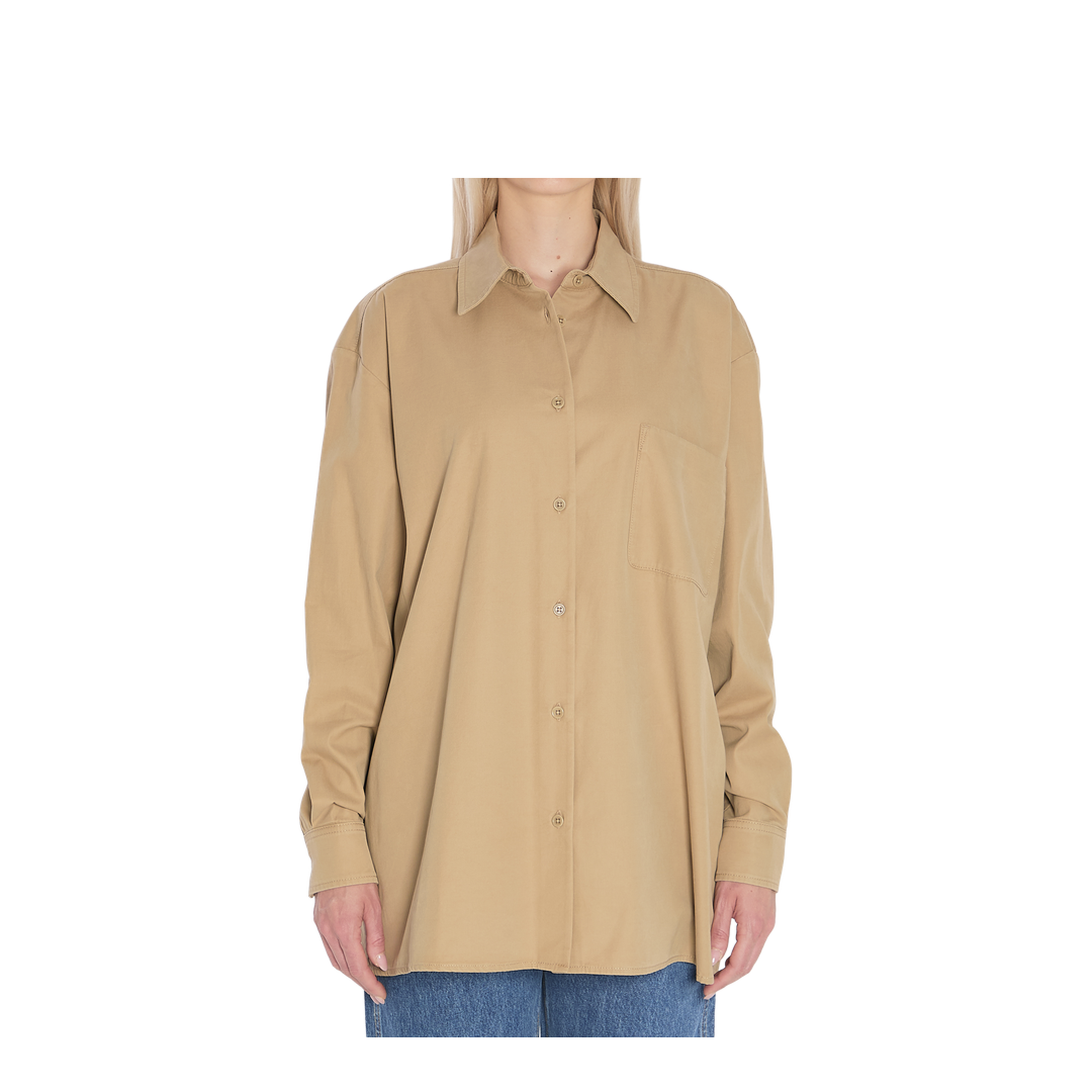 Tansy Shirt Tan Cotton Cashmere