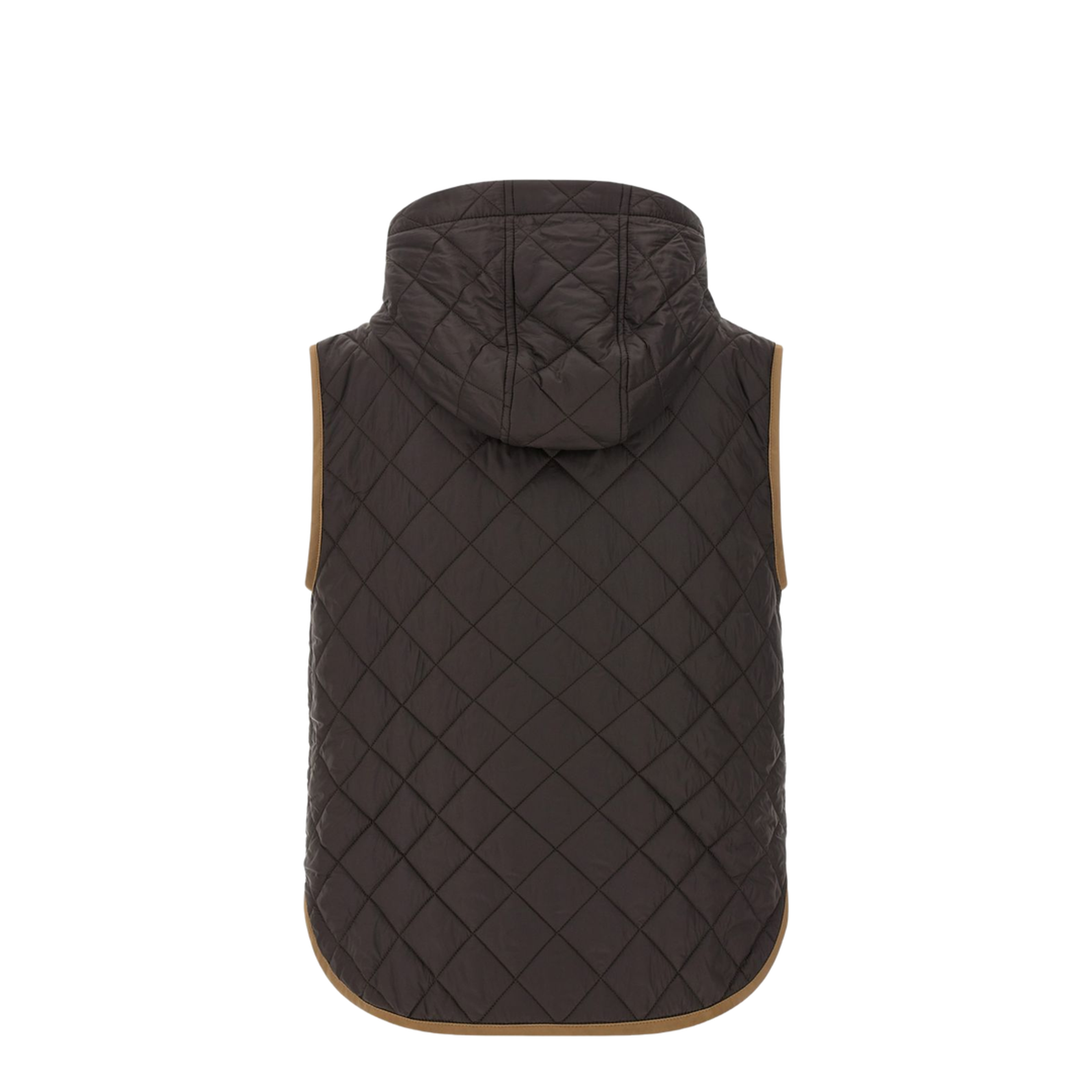 Padded Vest Nylon Brown