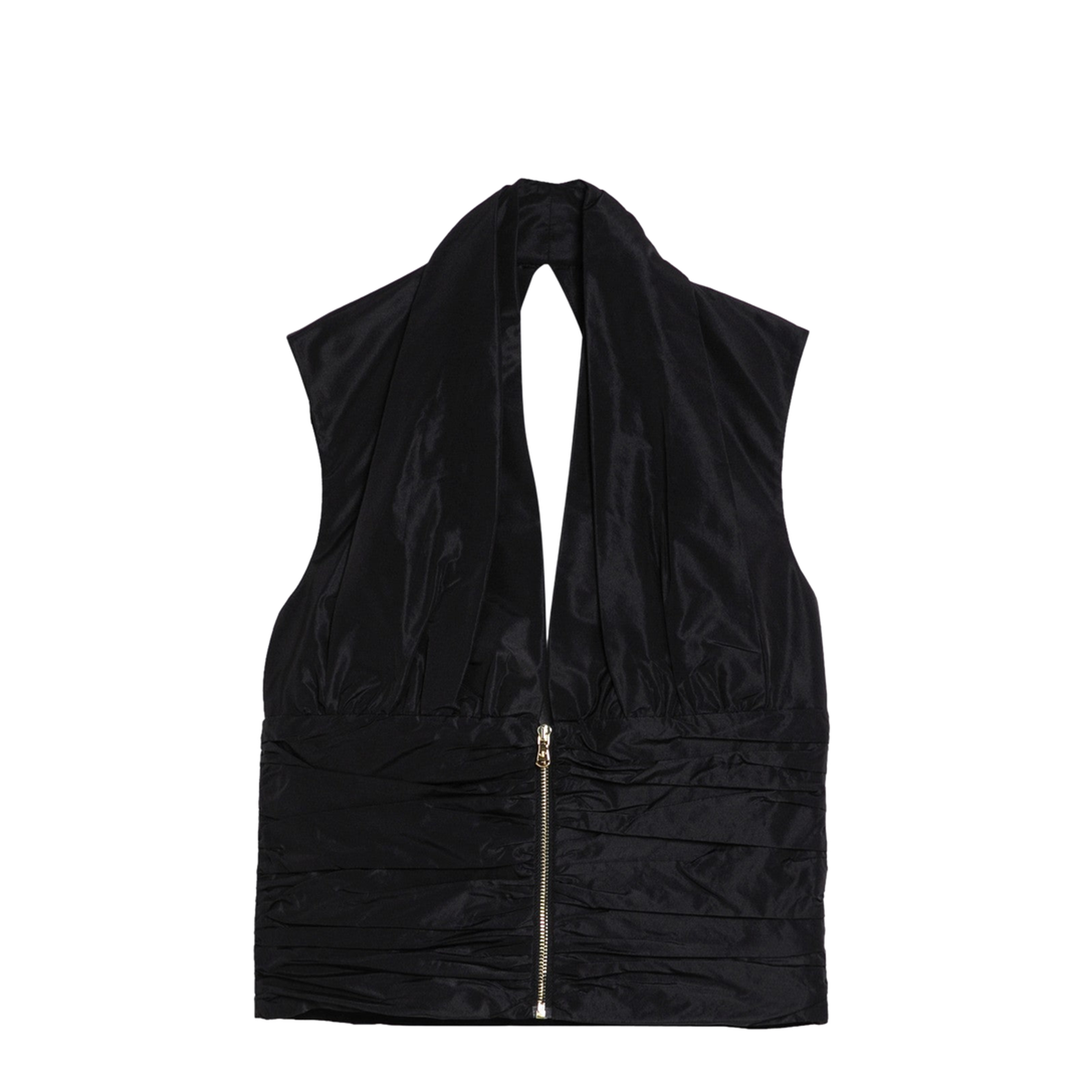 MAYFEYR - Patou - Black Zipped Waistcoat - TO0460011PL999B