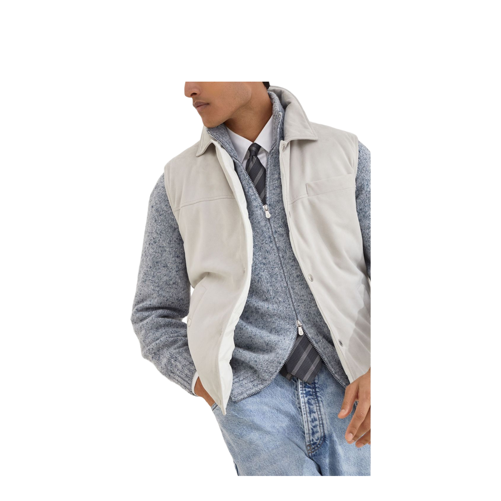 Leather Down Vest