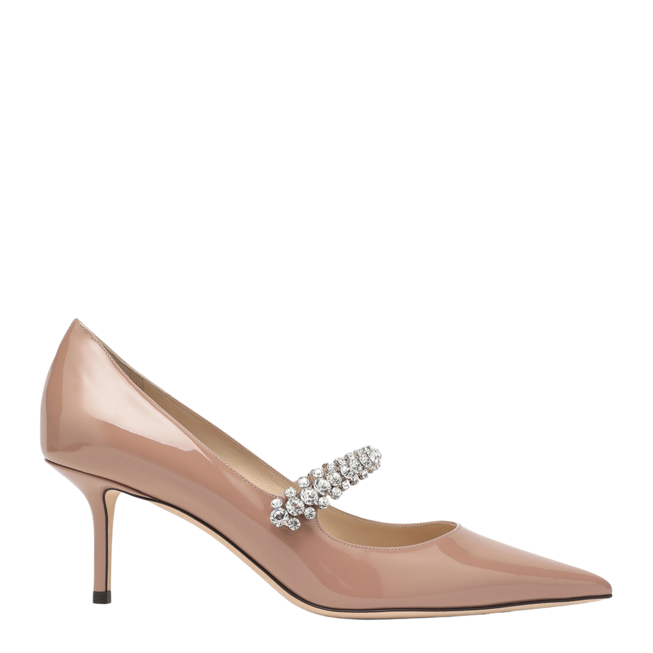 MAYFEYR - Jimmy Choo - Crystal-Strap Patent Leather Pumps In Ballet Pink - BINGPUMP65PAT110323