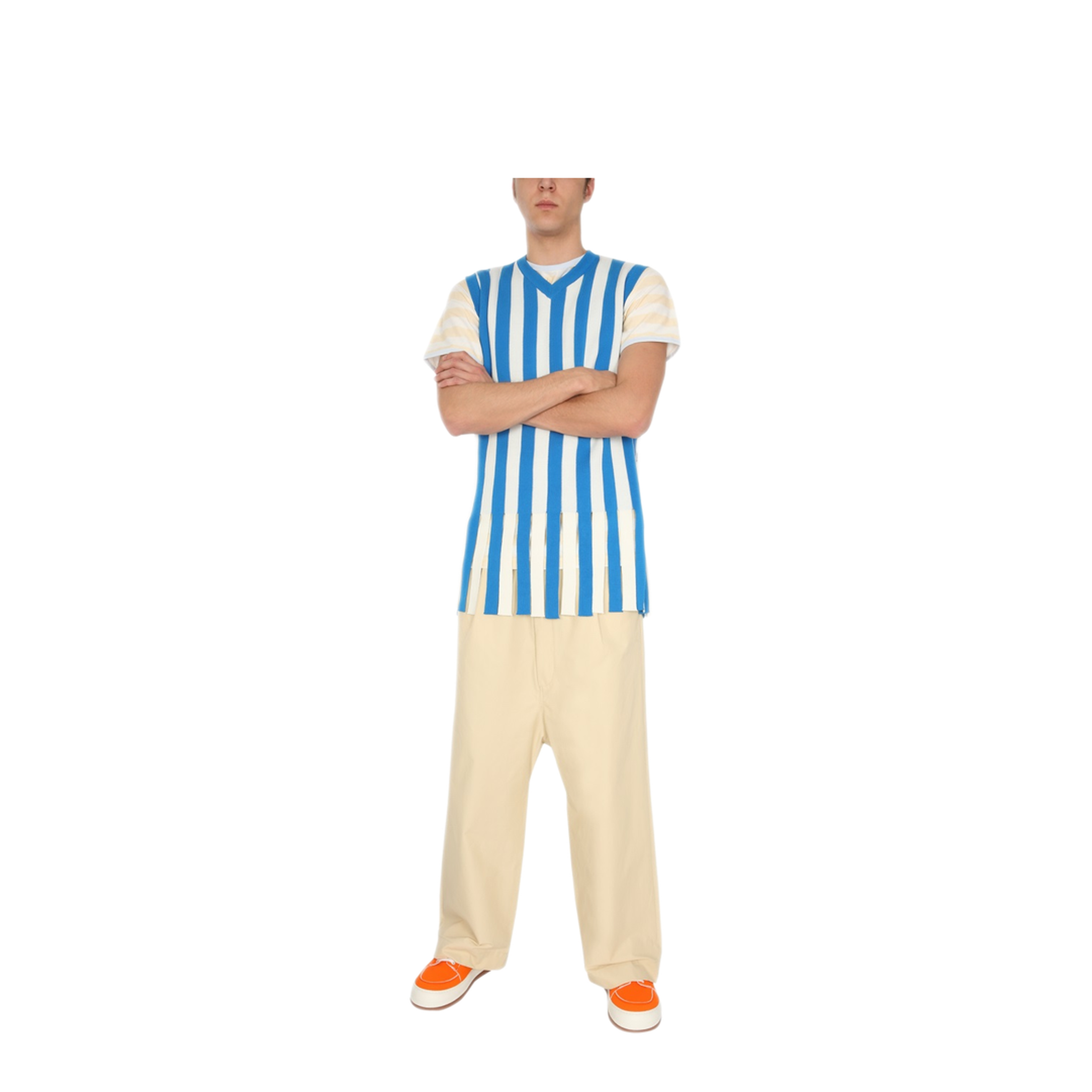 MAYFEYR - Sunnei - Sweater With Striped Pattern - SN1PXM008001TTF01WHITETURQUOISE