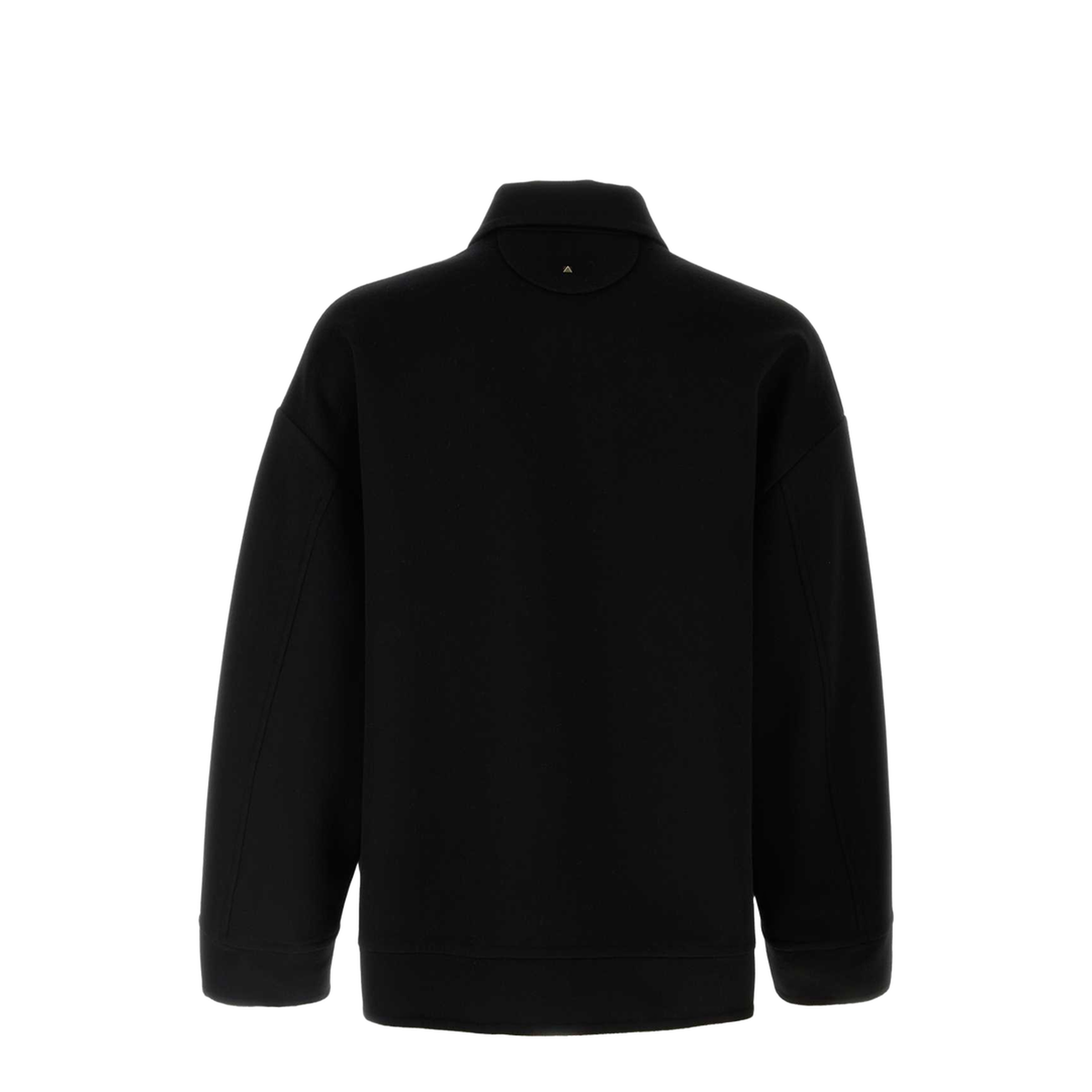 Black Wool Blend Oversize Jacket