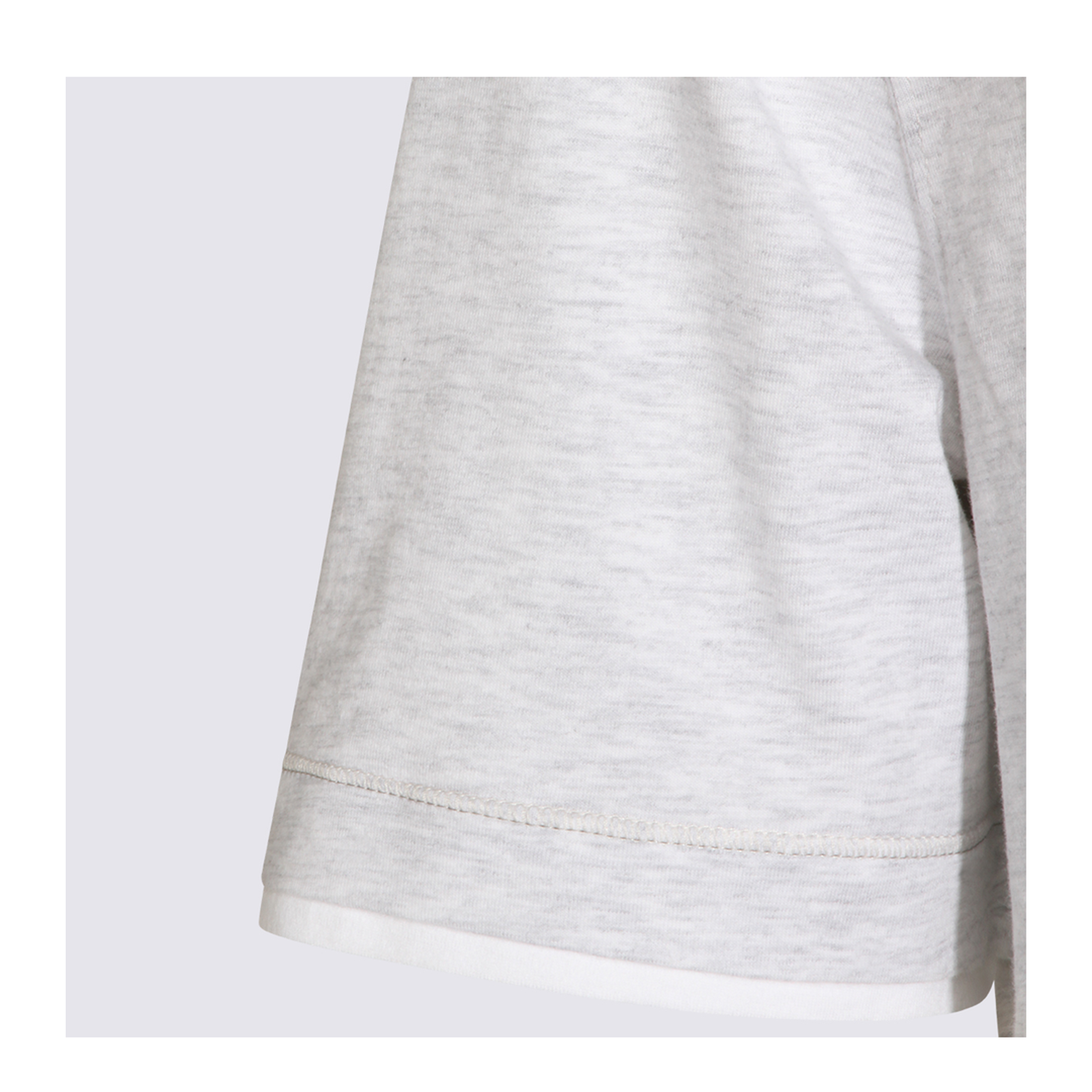 T-Shirt with Faux-Layering in Pearl Grey