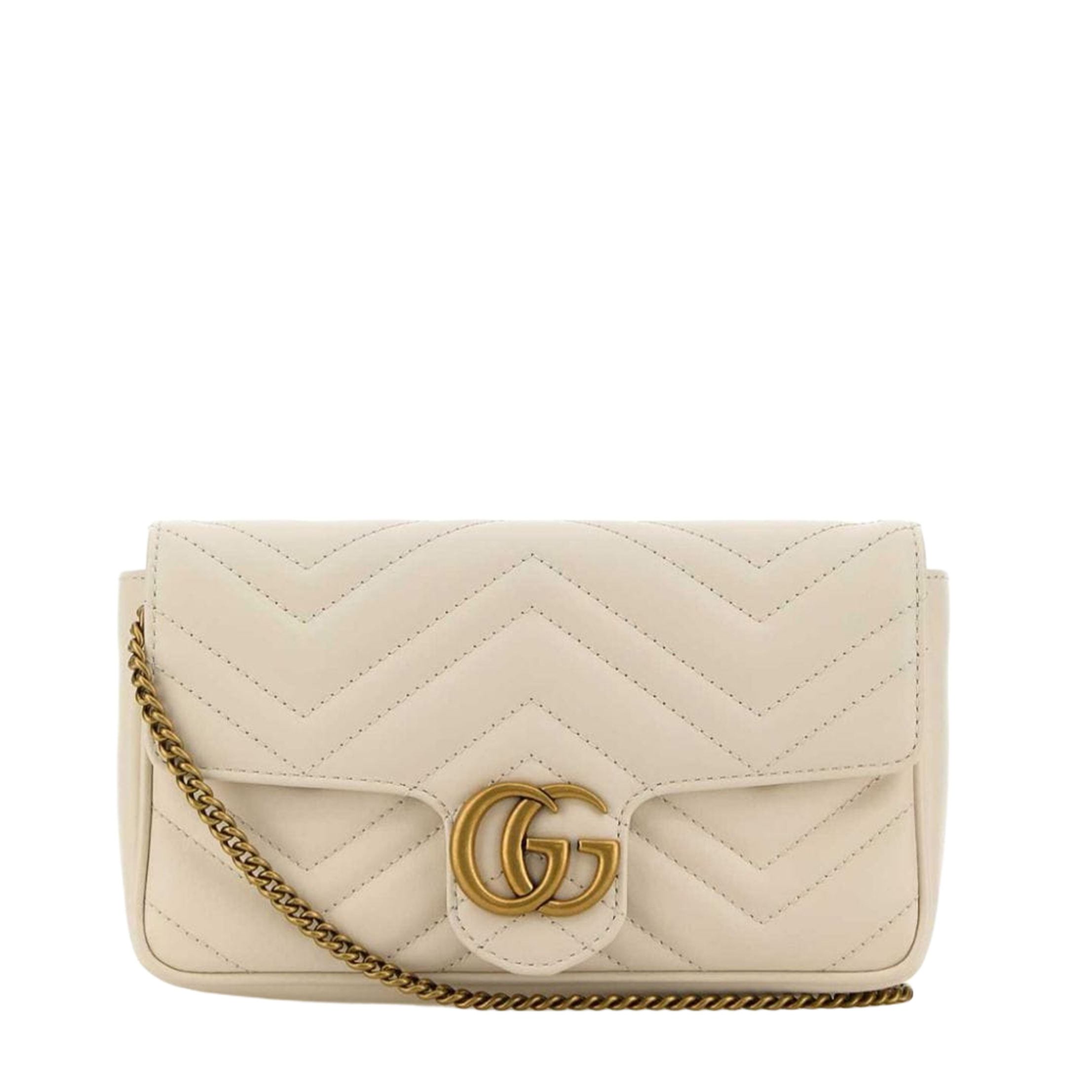GG Marmont Canvas Shoulder Bag - Beige